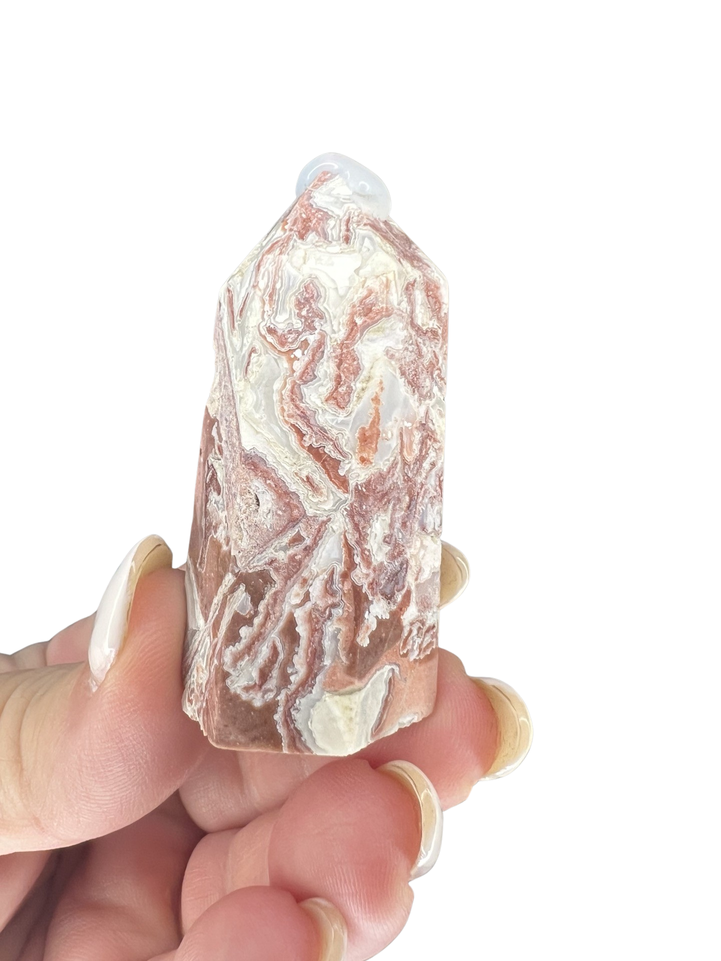 Druzy Mexican Lace Agate Tower