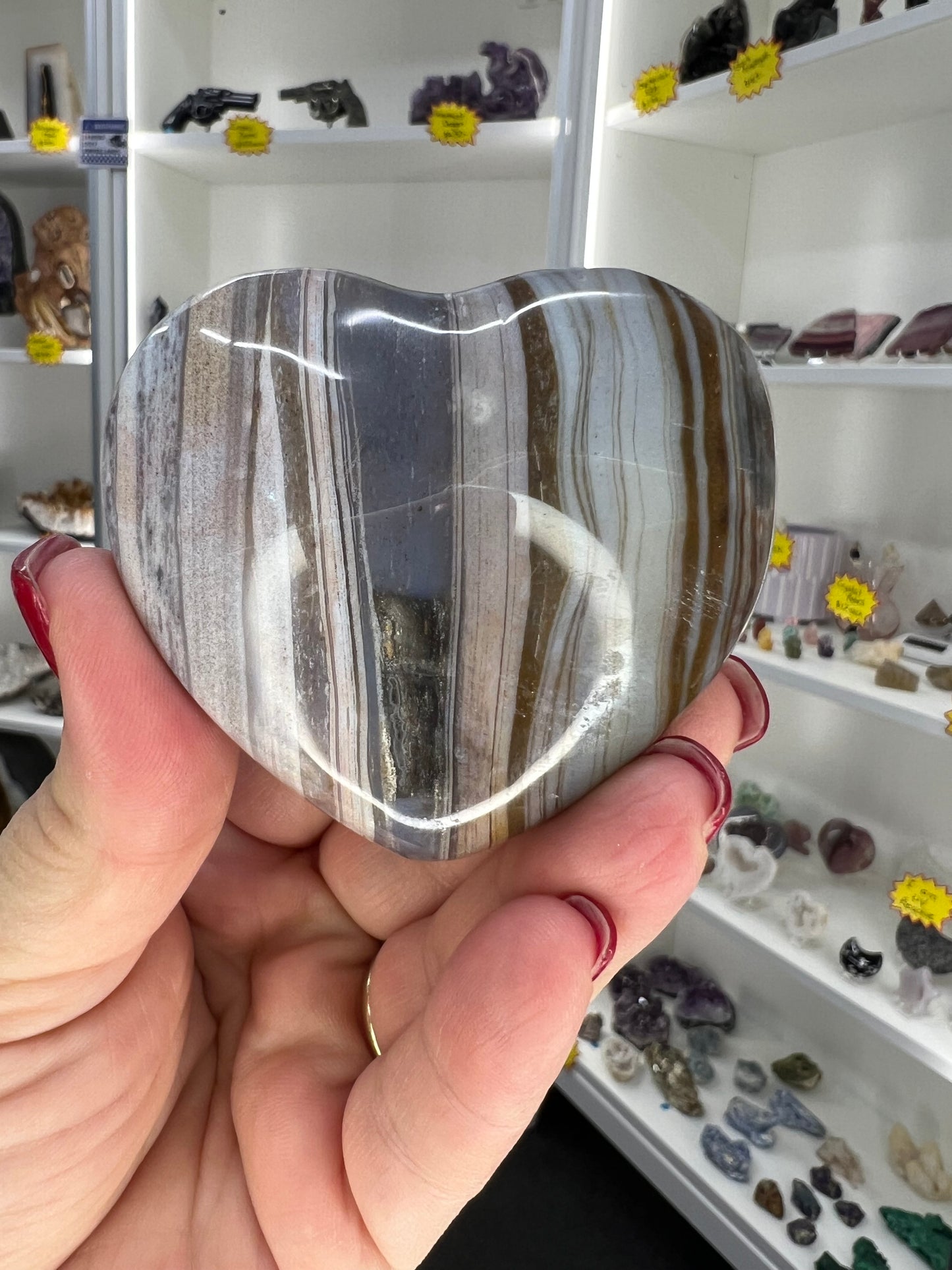 Banded Ocean Jasper Heart