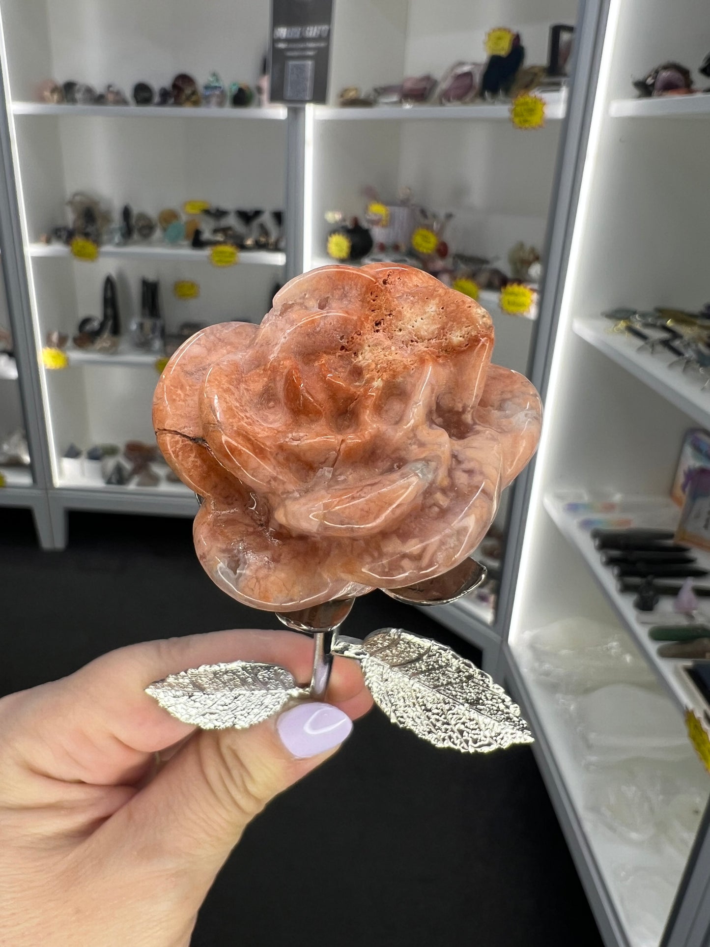 Pink Agate Forever Rose