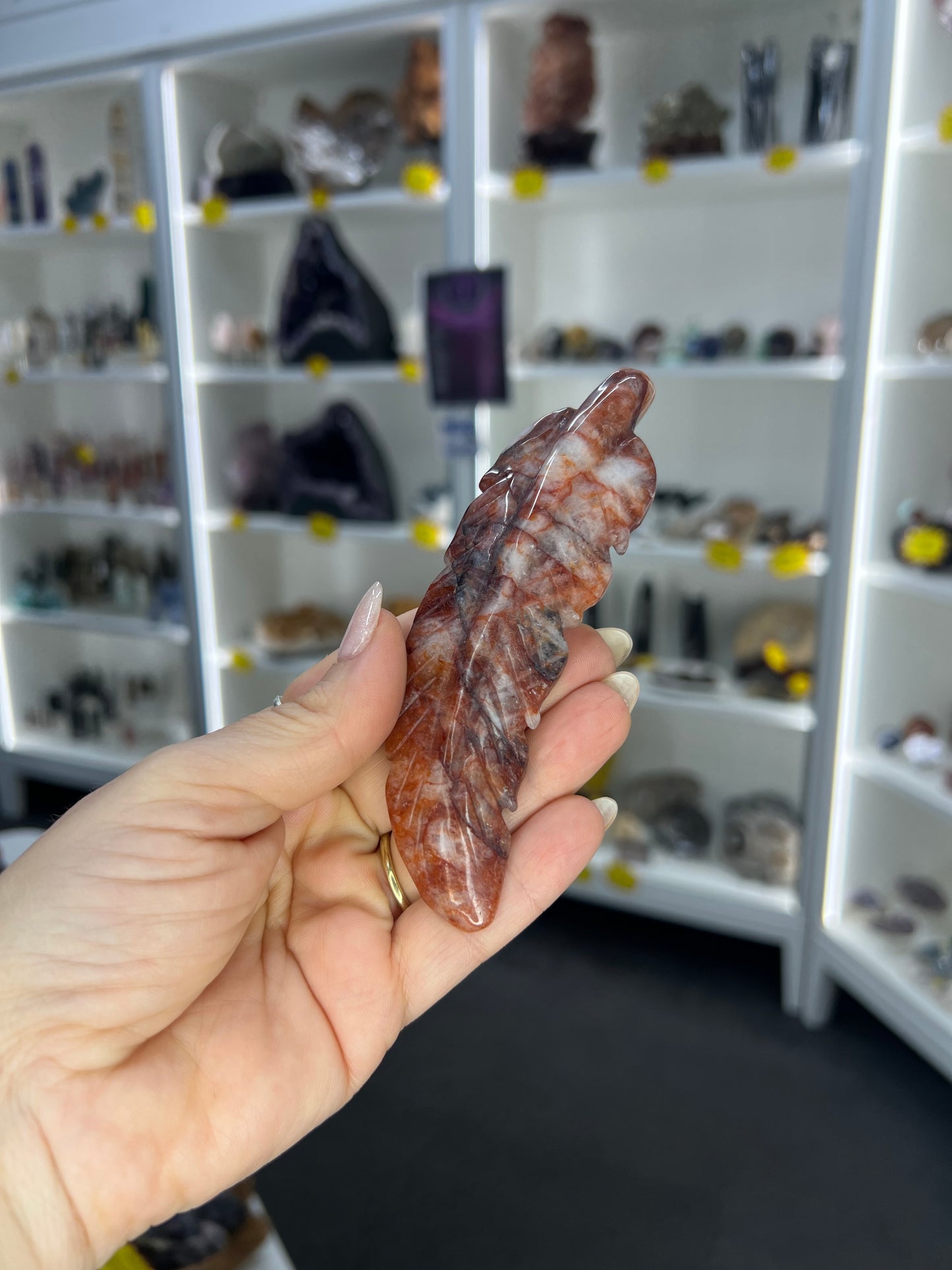 Fire Quartz Feather