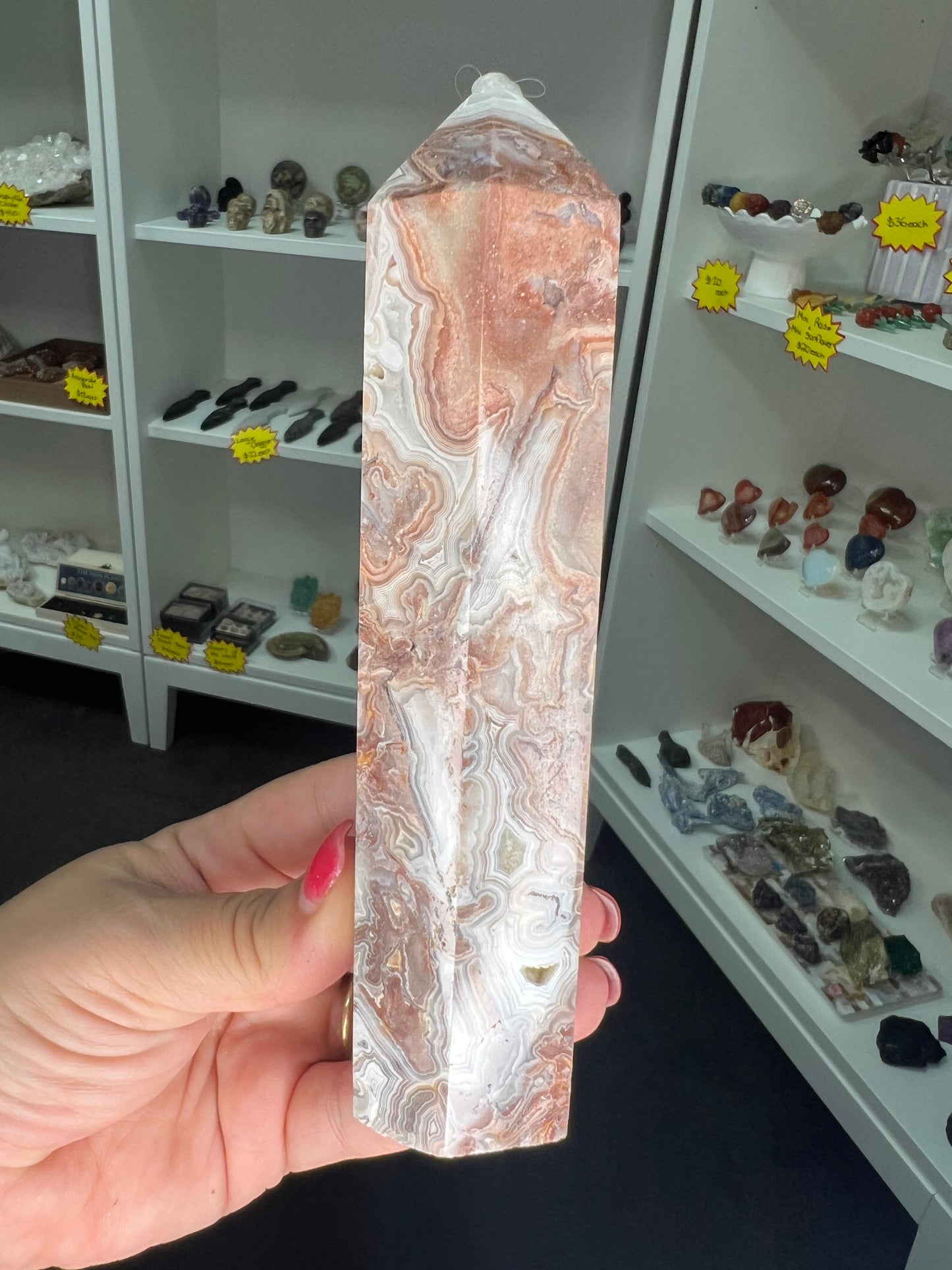 Mexican Lace Agate Tower