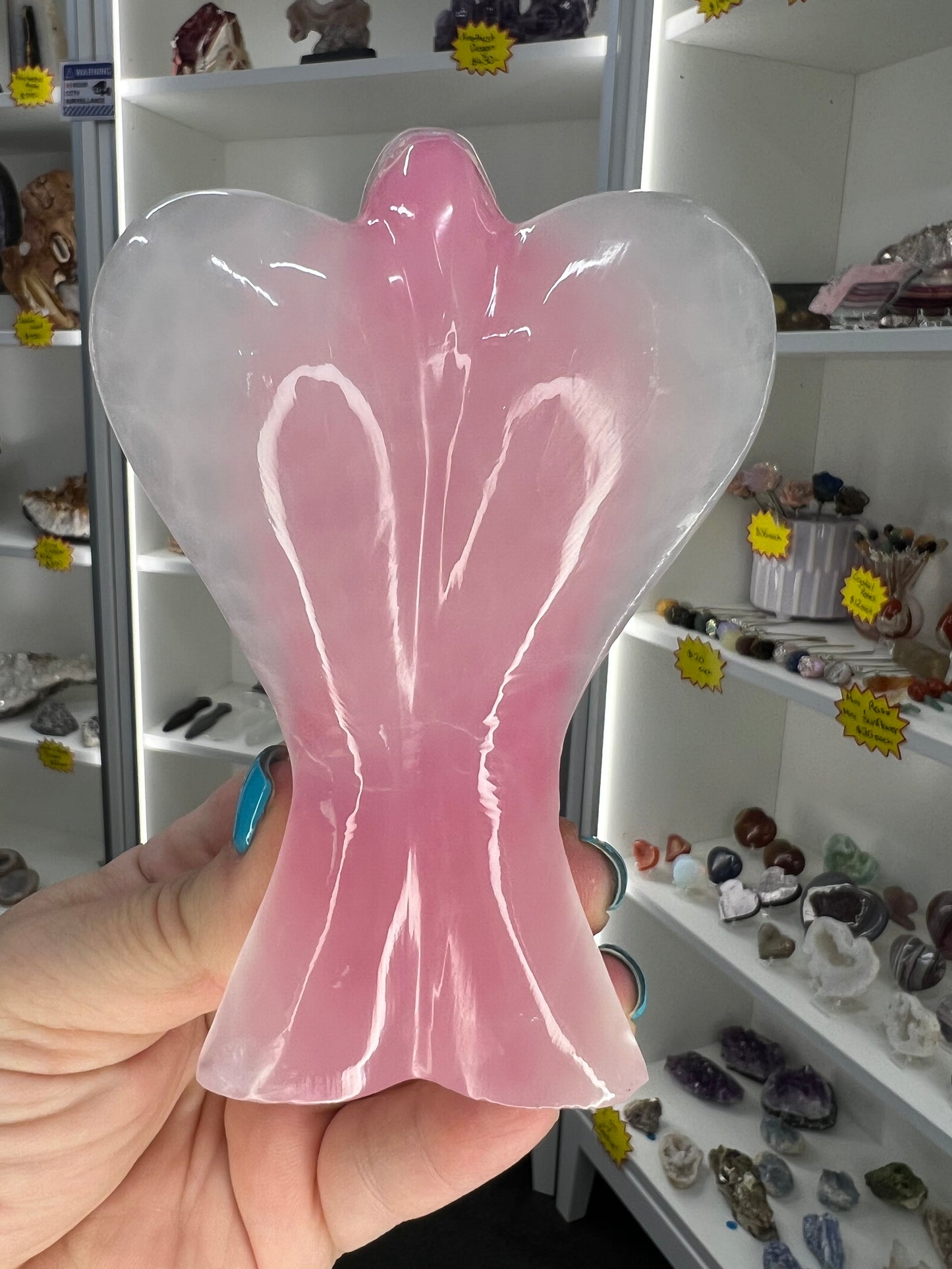 Pink Dyed Onyx Angel