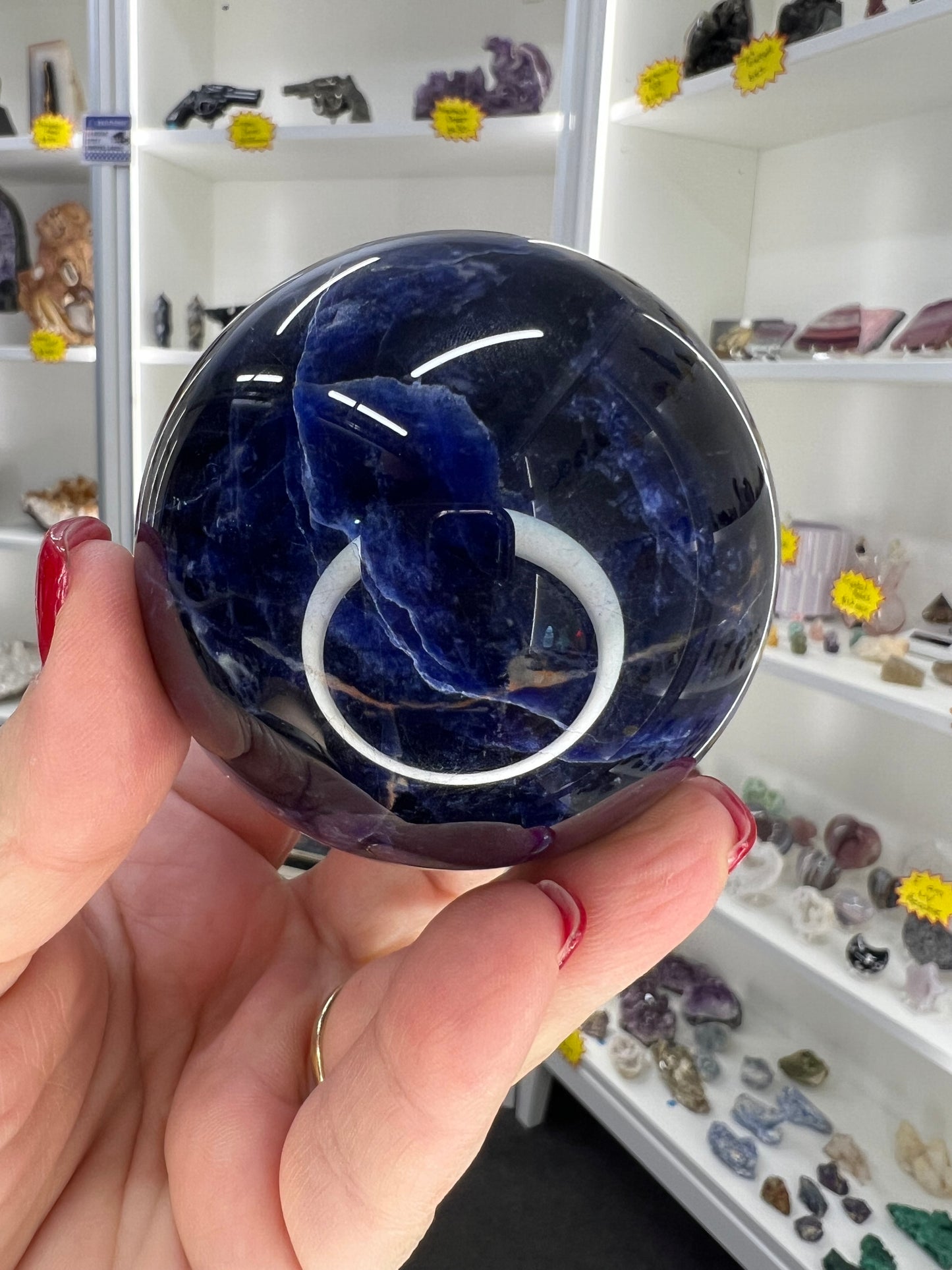 Sodalite Sphere with Stand