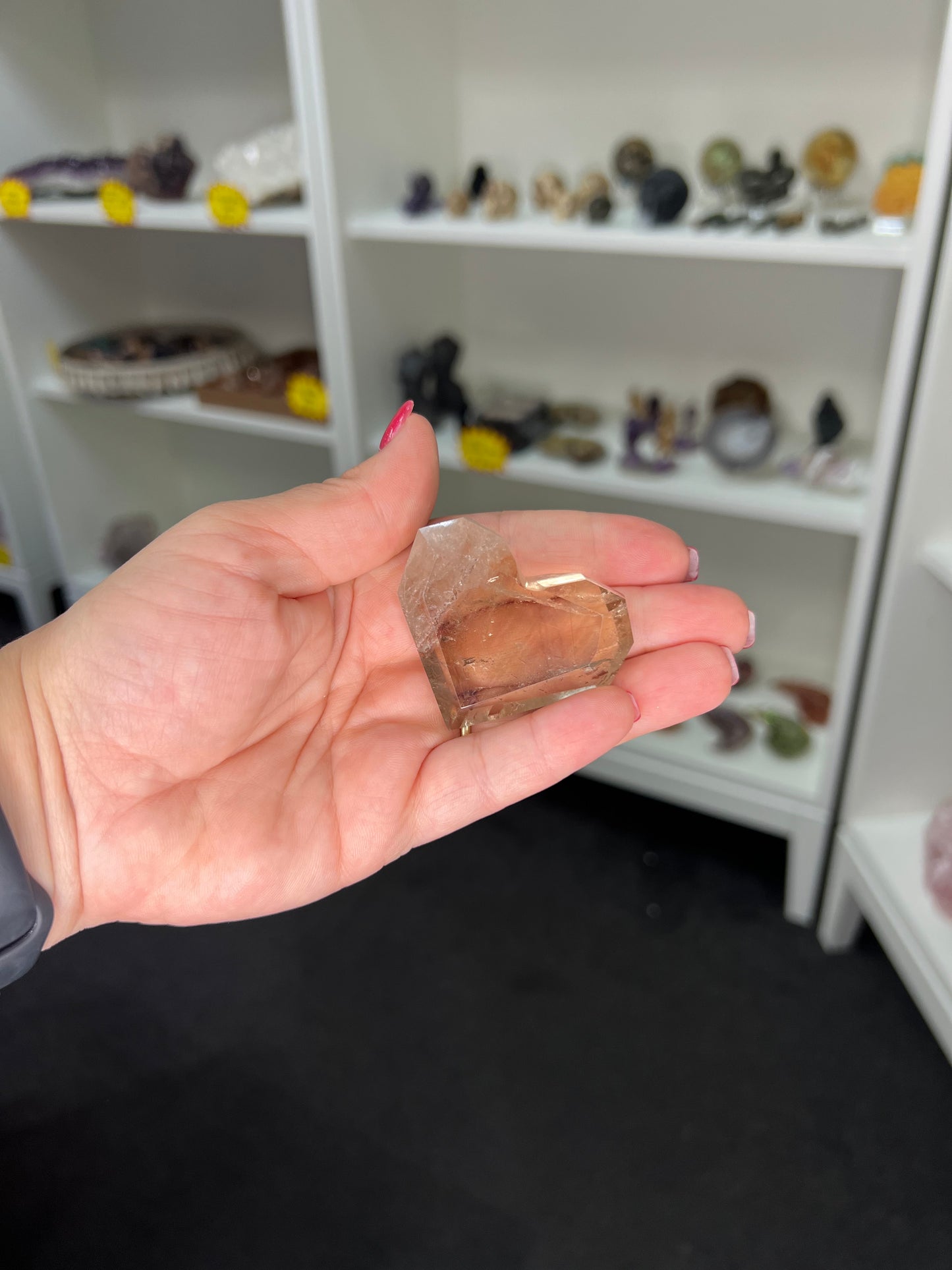 Smoky Quartz Faceted Heart