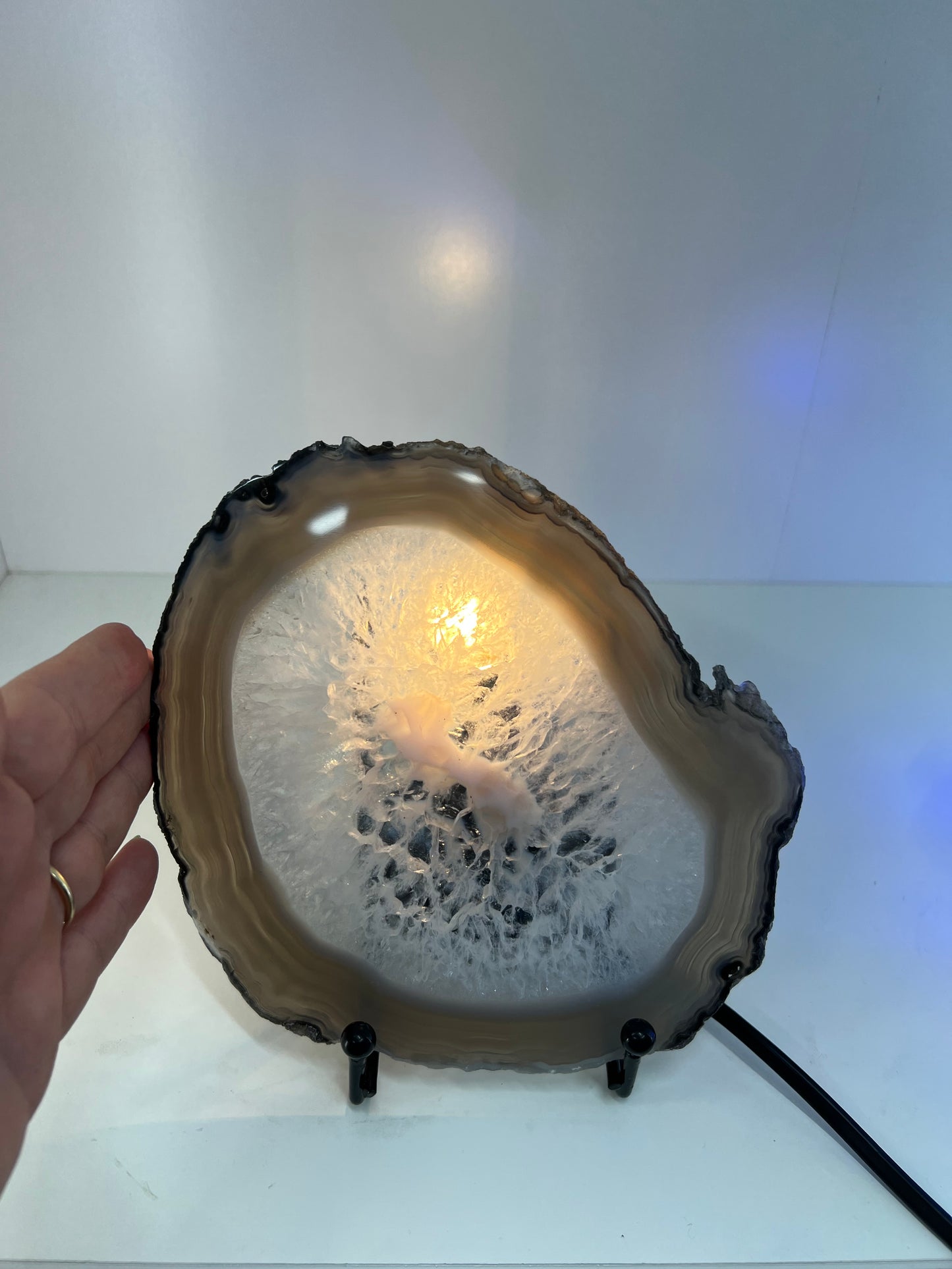 Agate Slice Lamp