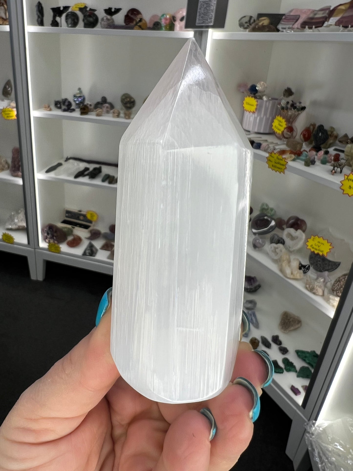 Selenite Chakra Tower