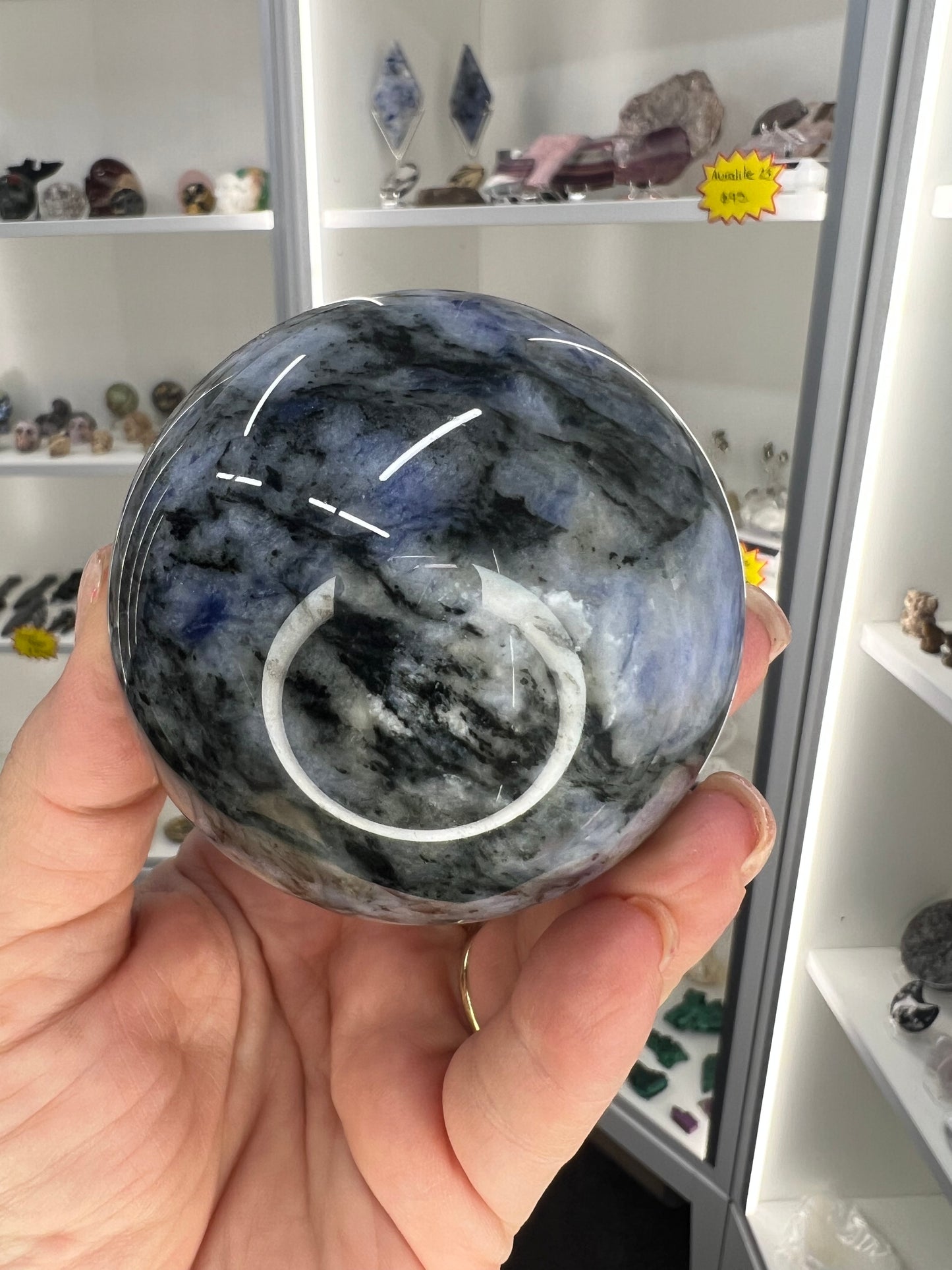 Dumortierite Sphere with Stand