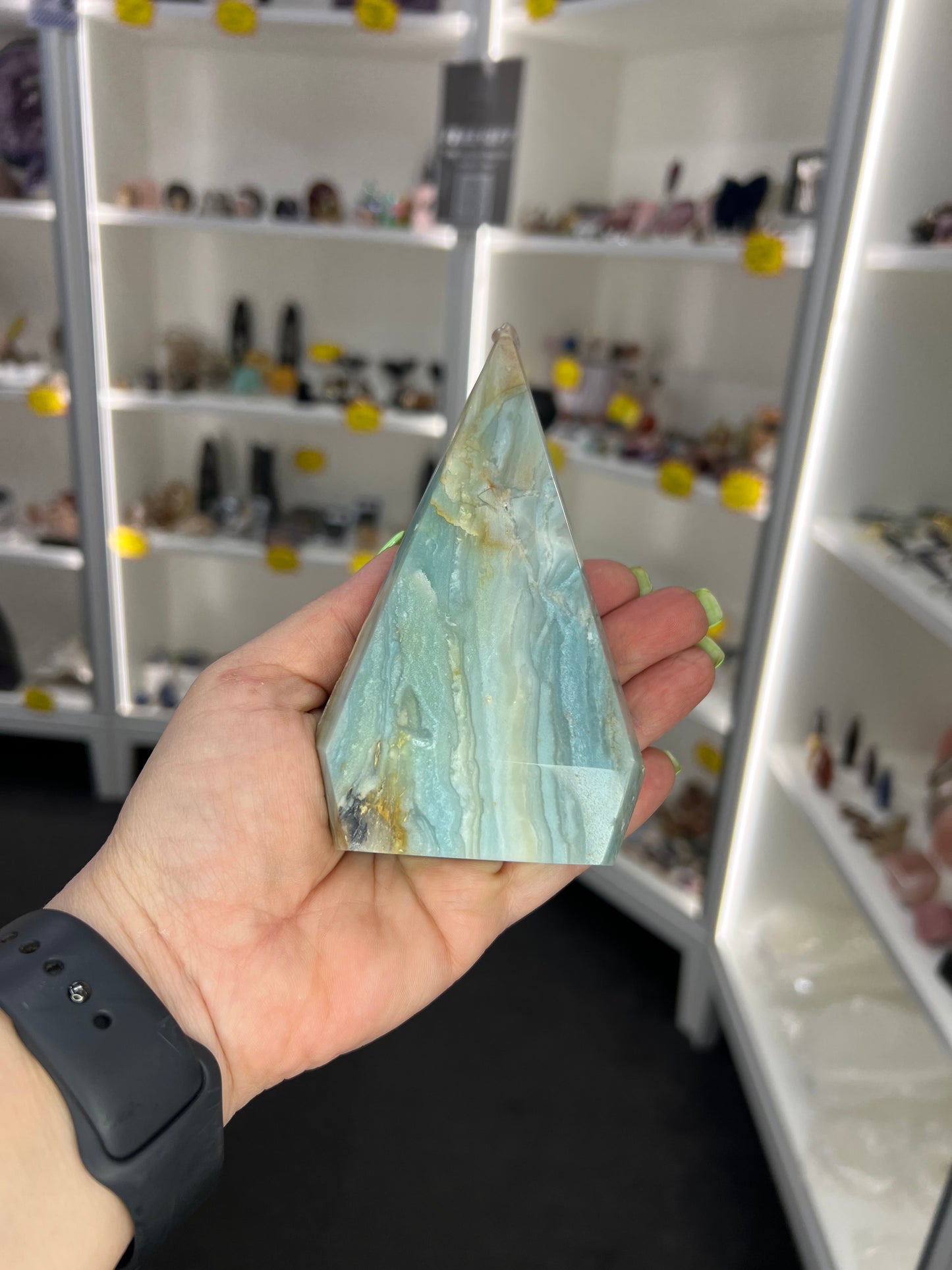 Caribbean Calcite Faceted Freeform