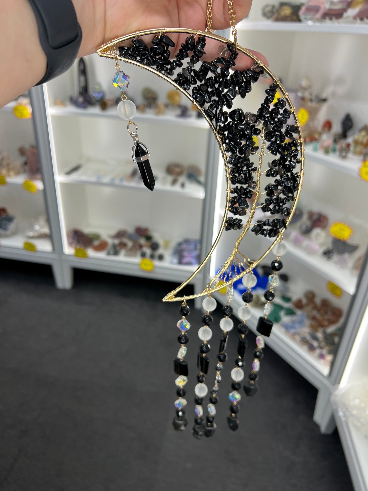 Crystal Moon Suncatcher