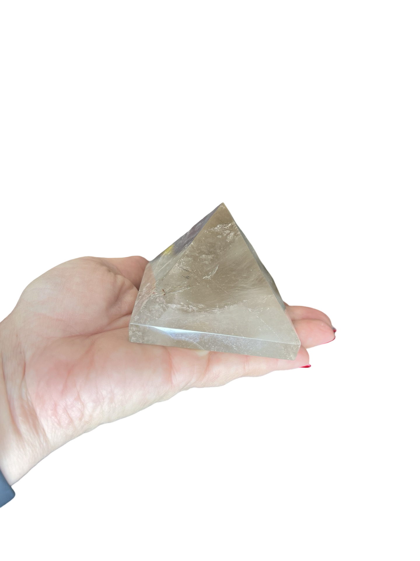 Smoky Quartz Pyramid Carving