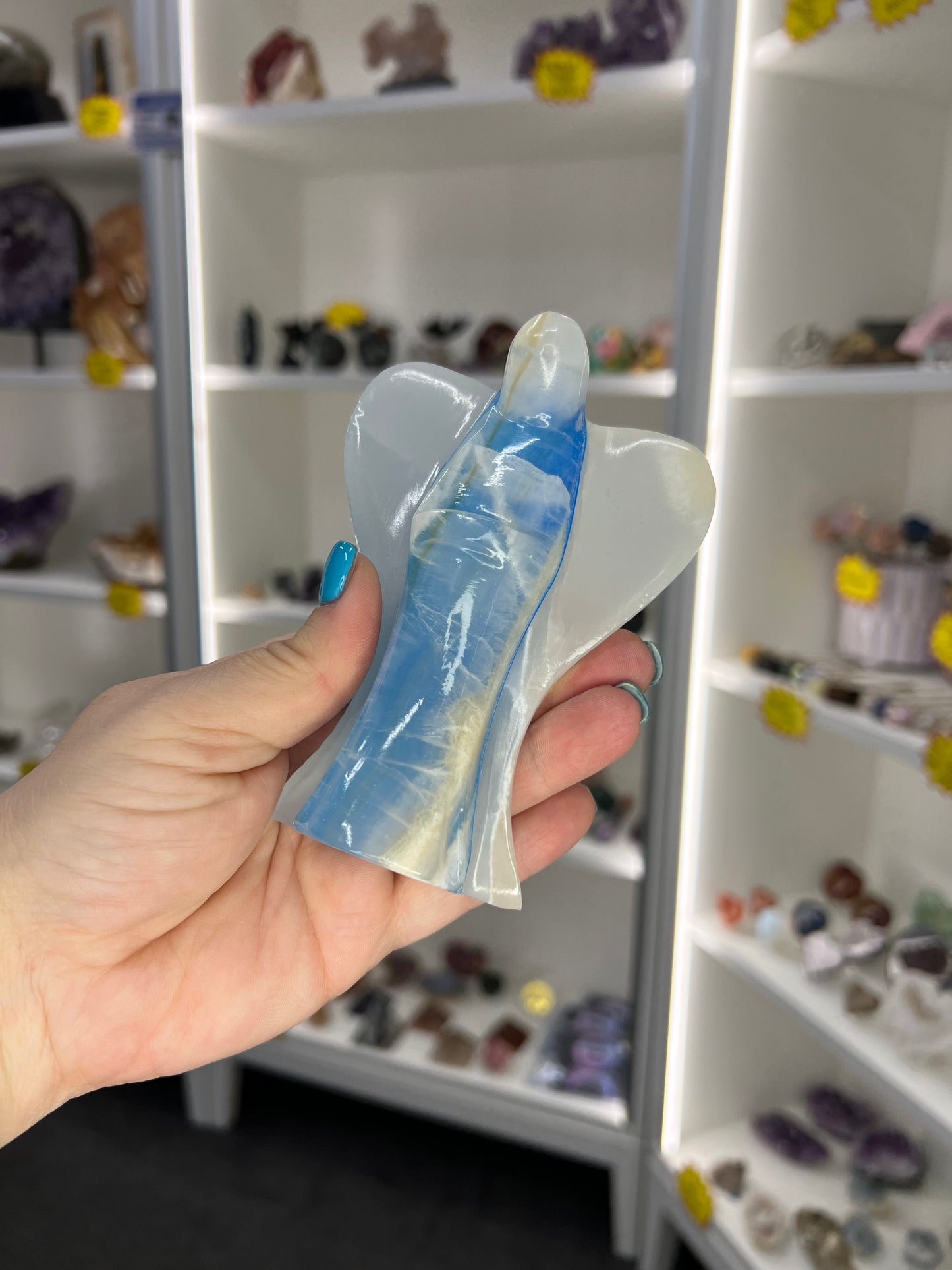 Blue Dyed Onyx Angel