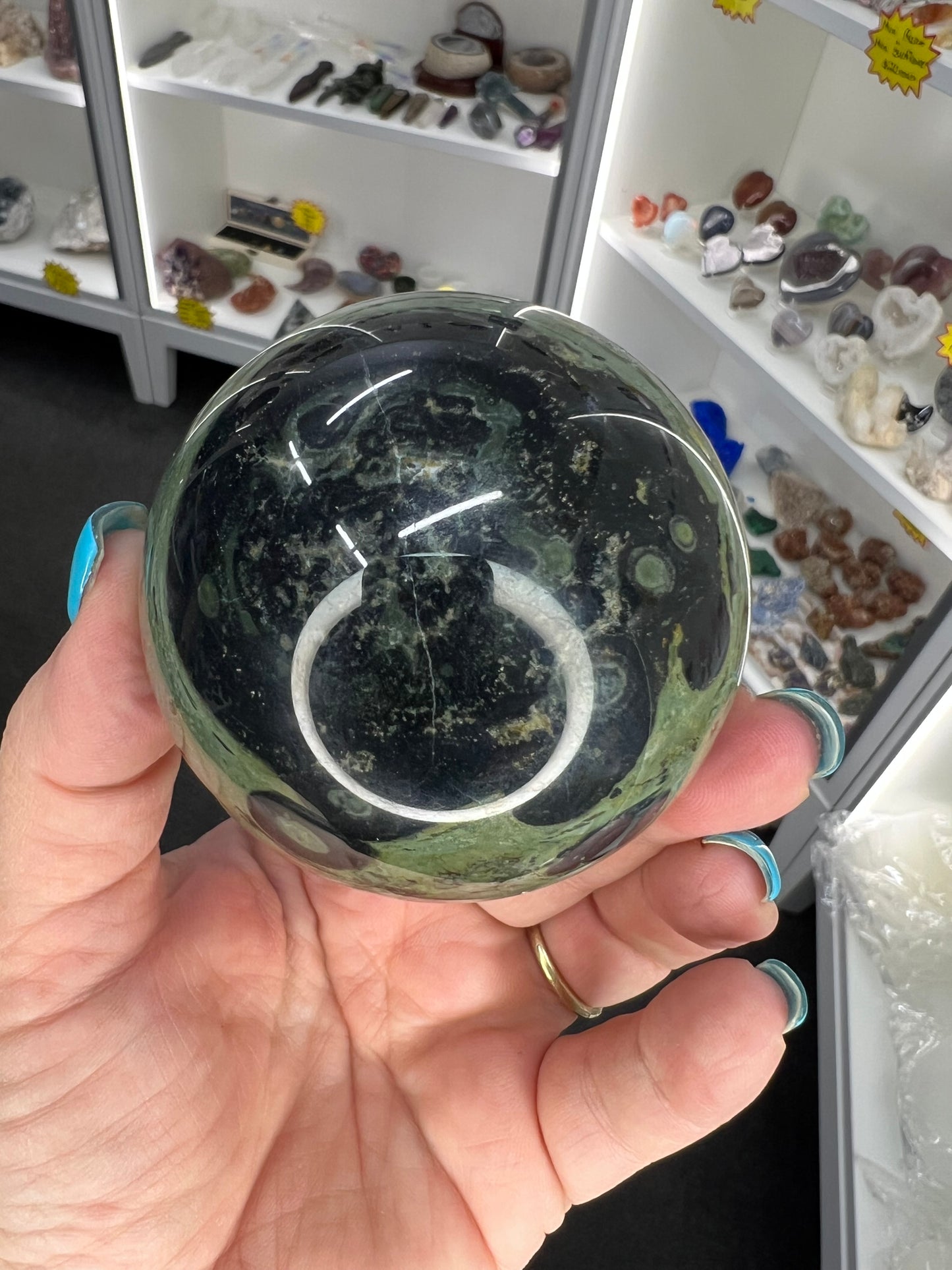Kambaba Jasper Sphere with Stand
