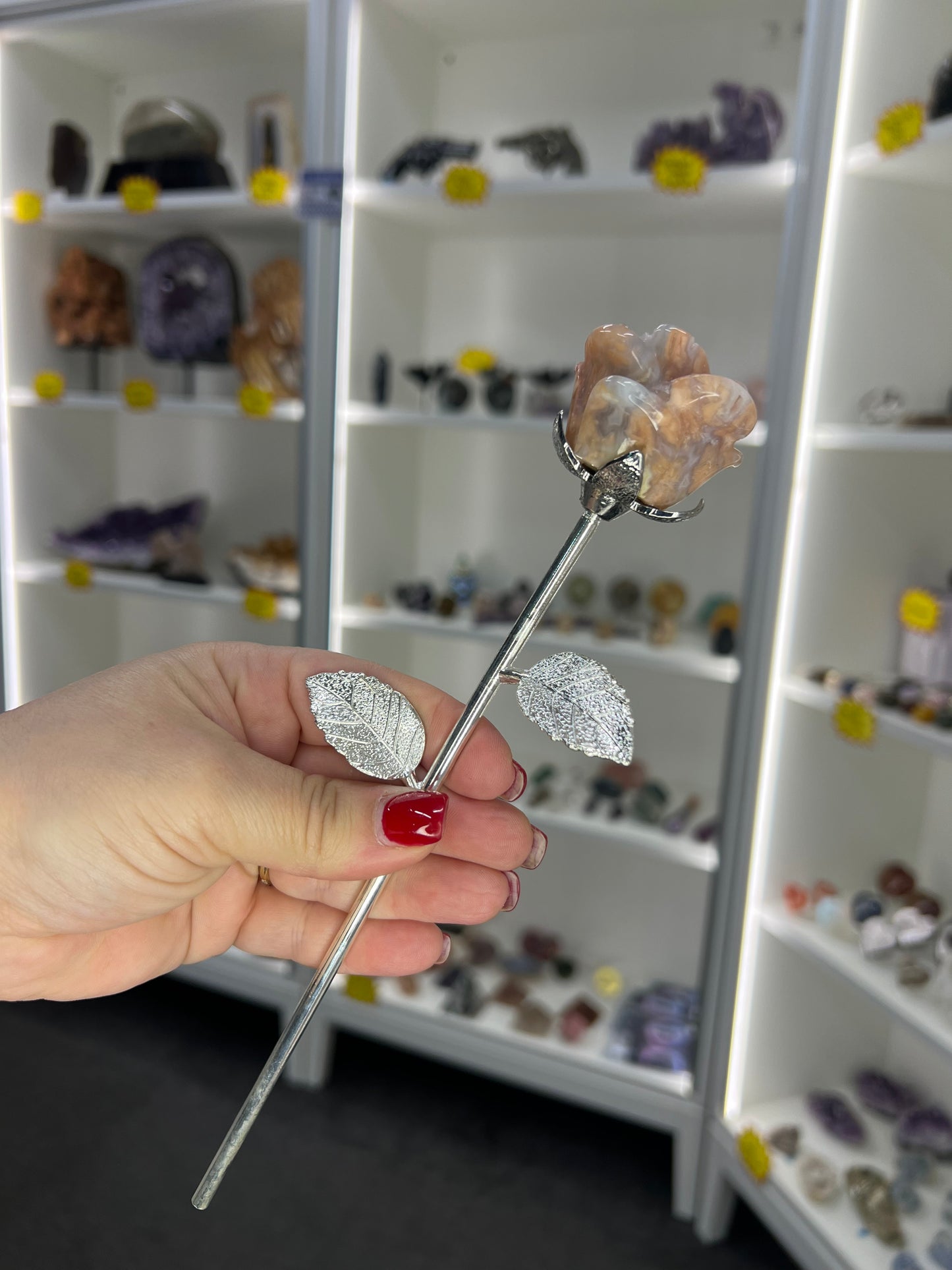 Pink Agate Forever Rose