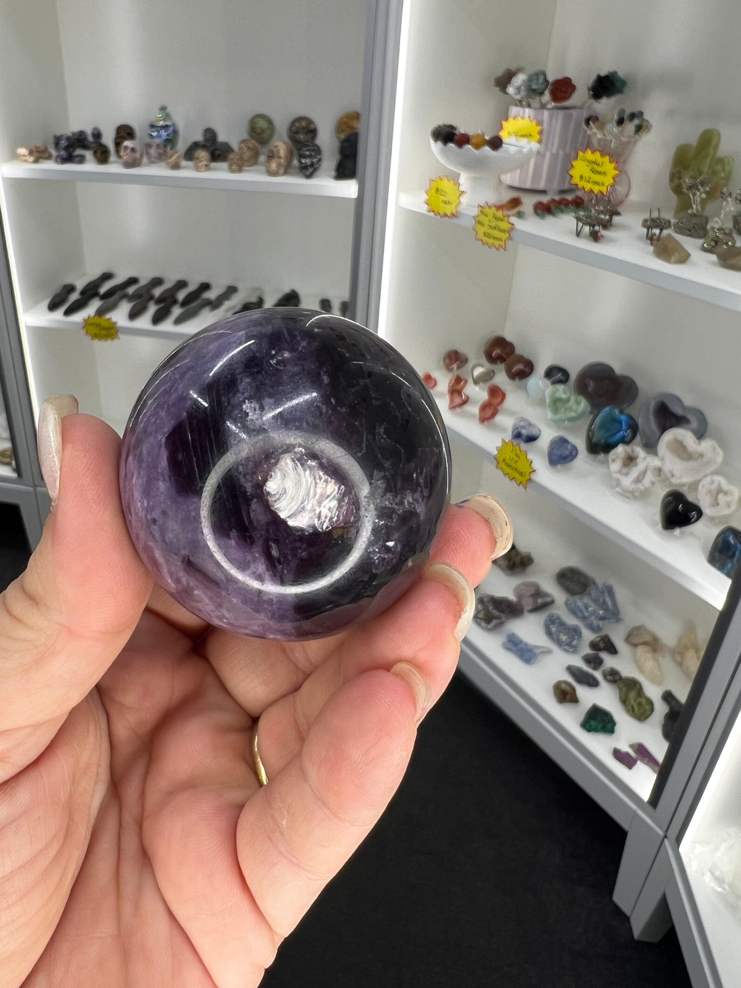 Purple Mica Sphere with Stand