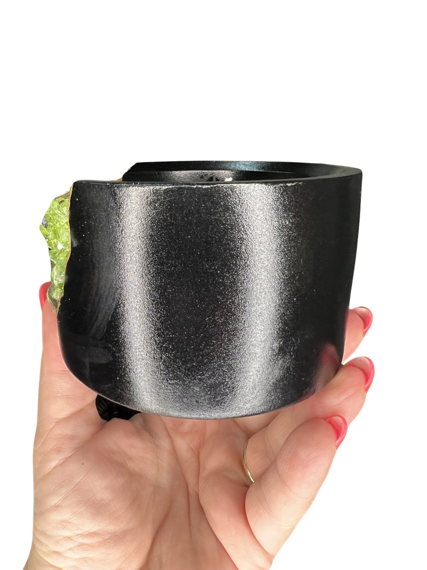Peridot Crystal Candle