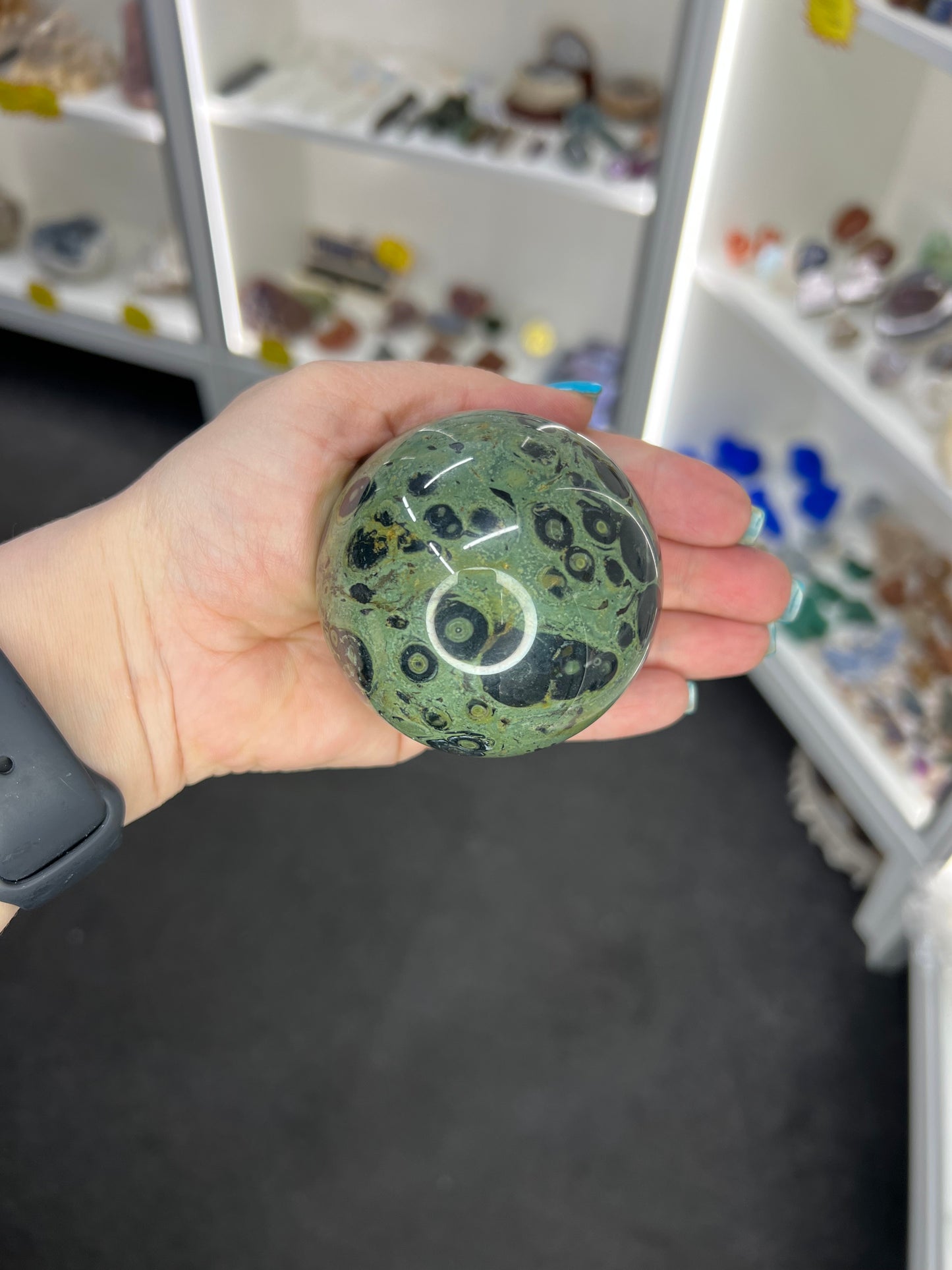 Kambaba Jasper Sphere with Stand