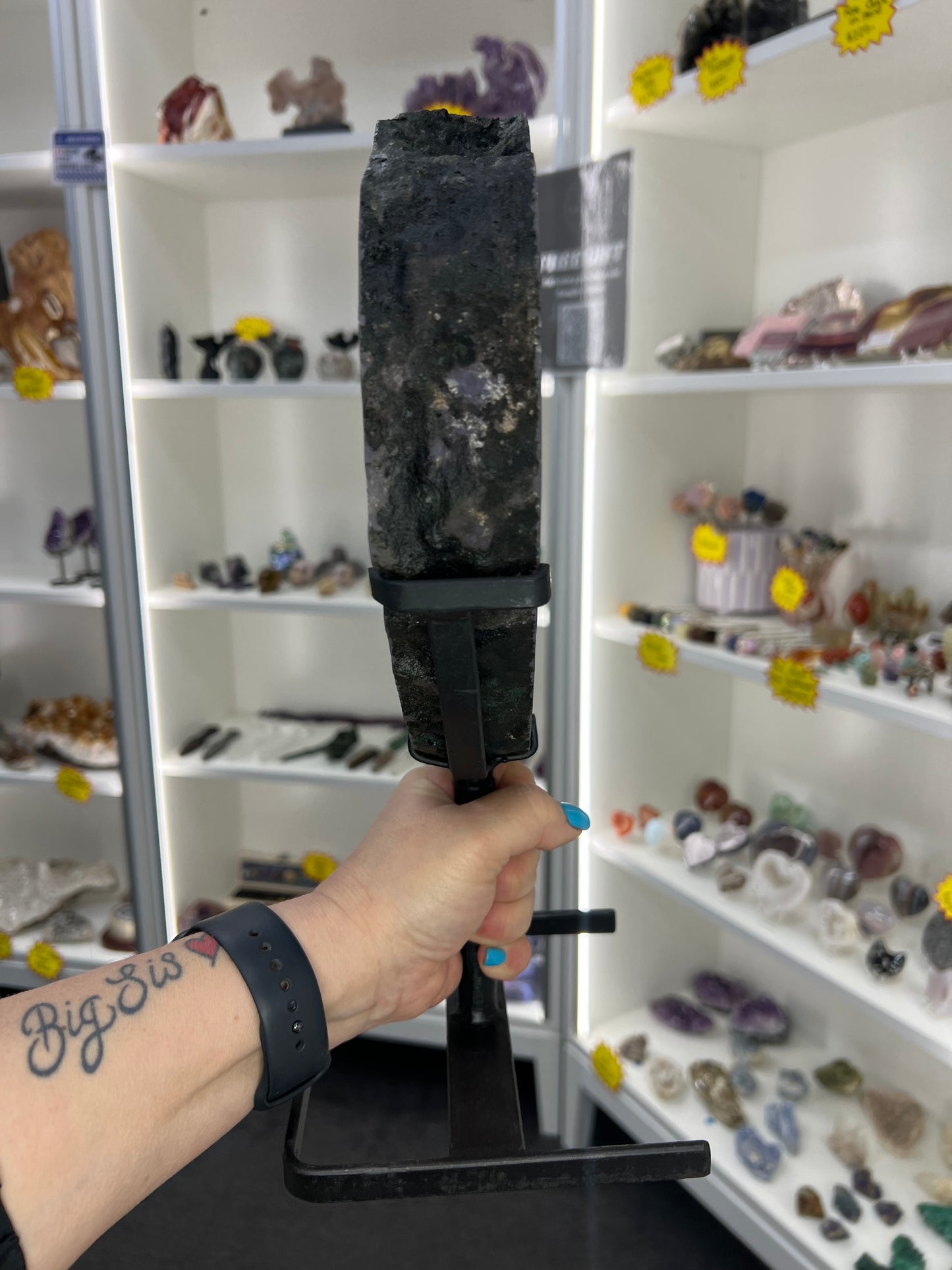 Amethyst Portal on Metal Stand