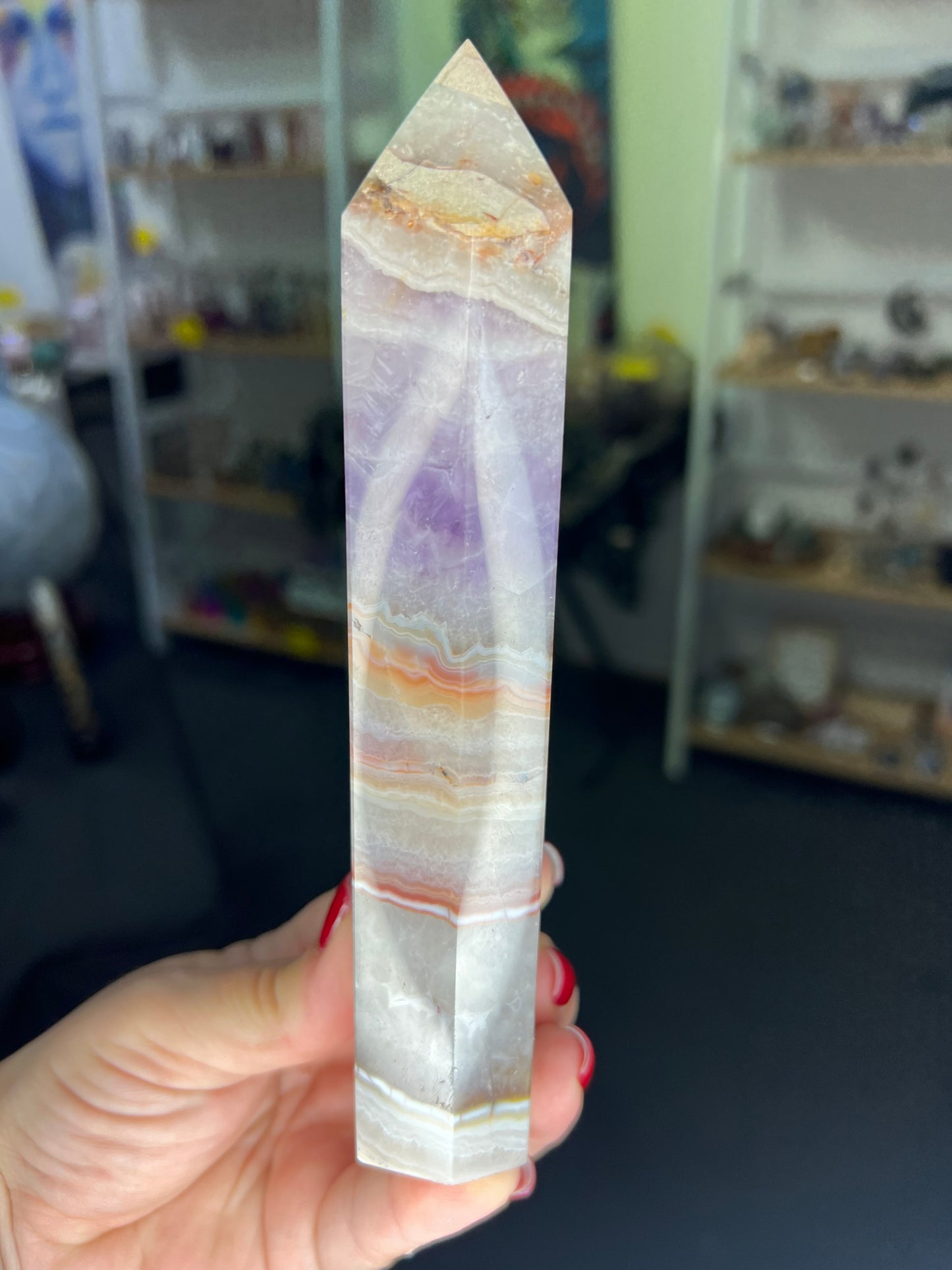 Amethyst x Mexican Lace Agate Tower