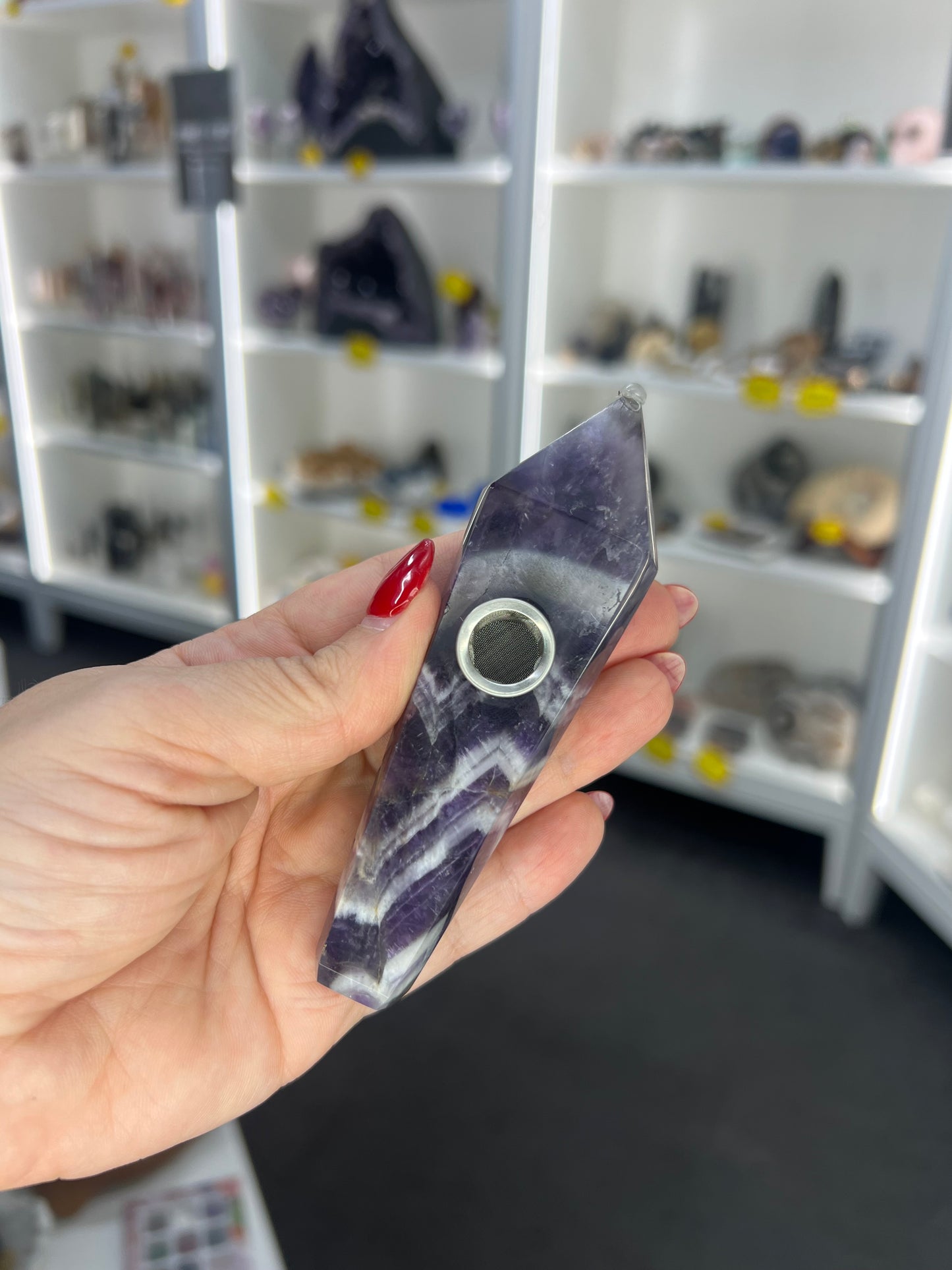 Chevron / Dream Amethyst Pipe