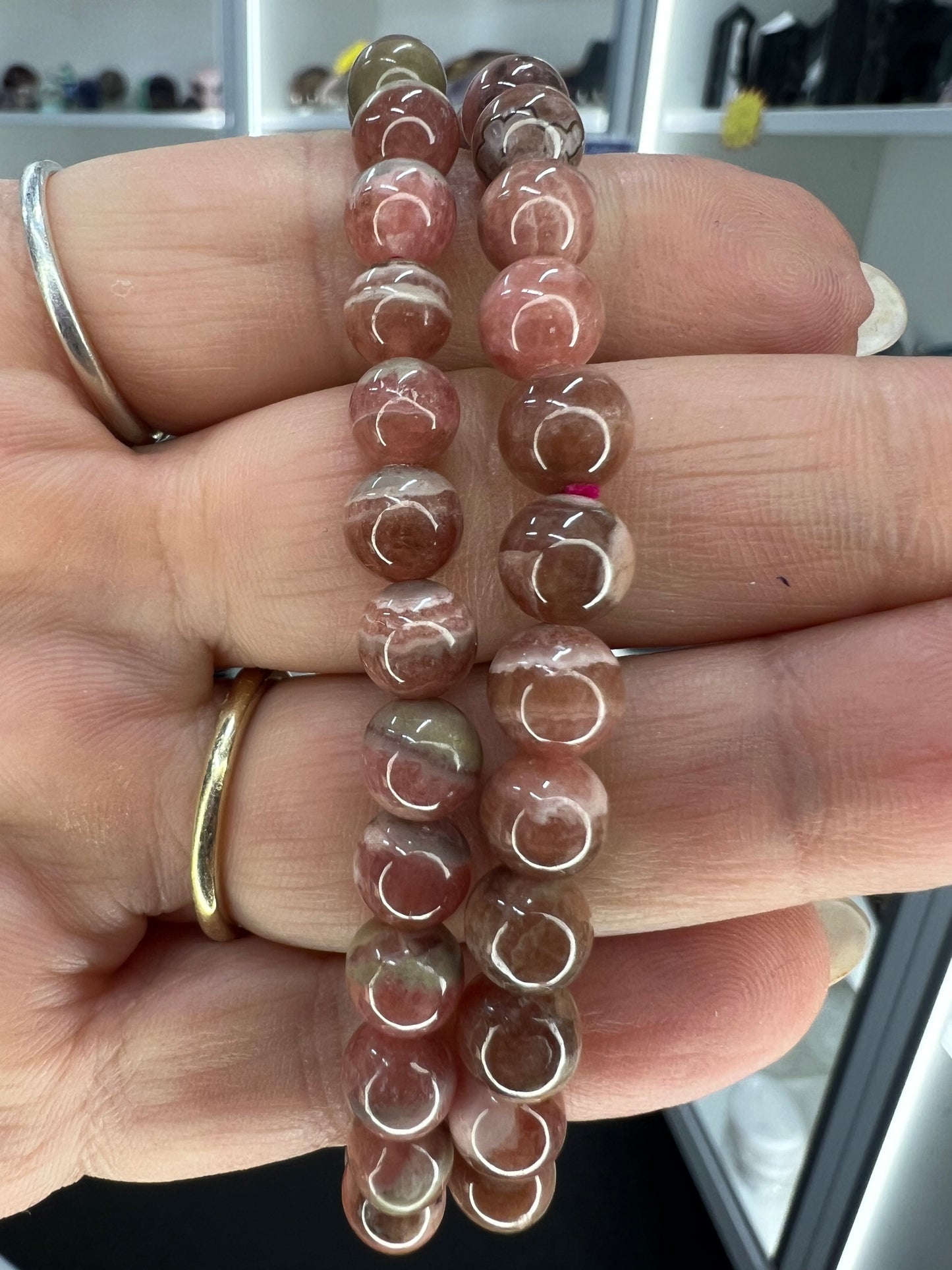 Rhodochrosite 4mm Bracelet