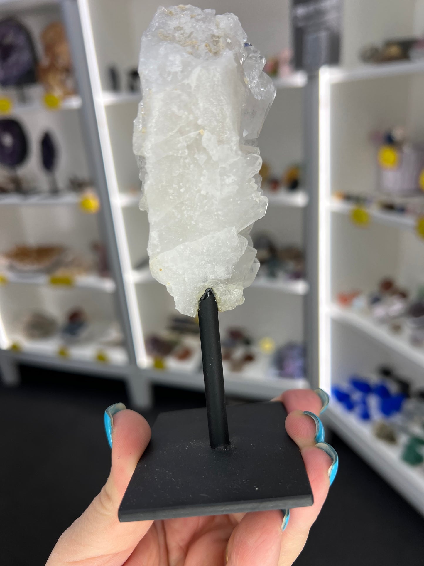 Clear Quartz Cluster on Stand