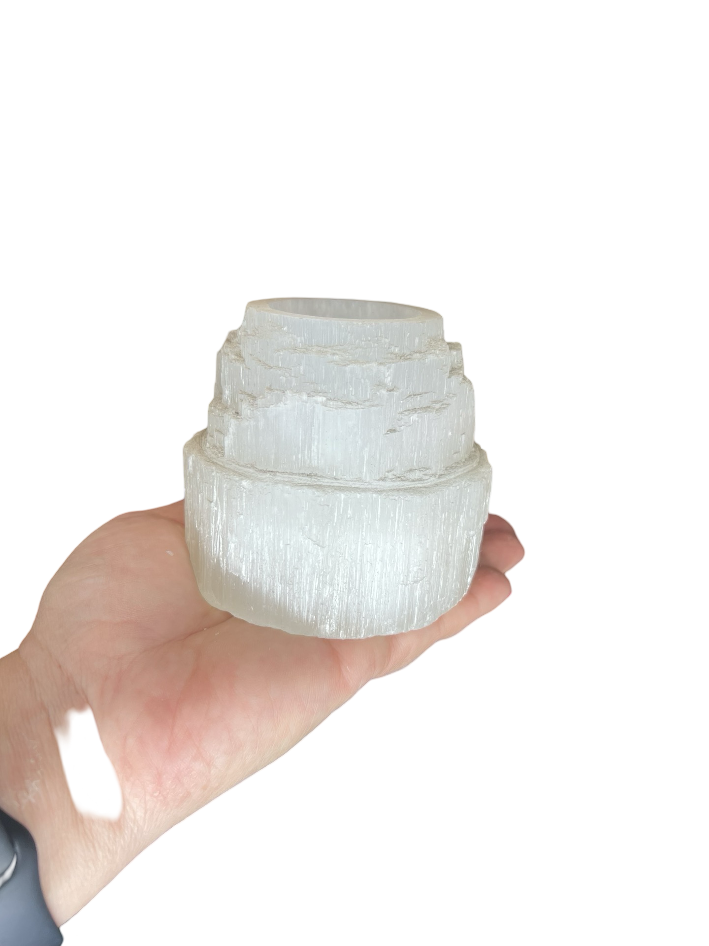 Selenite Candle Holder