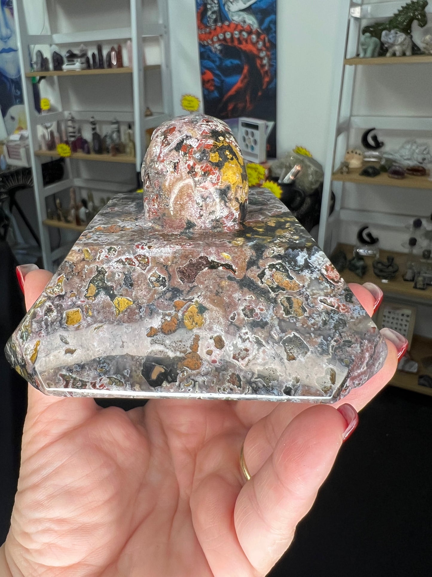 Ocean Jasper Skull on Slab