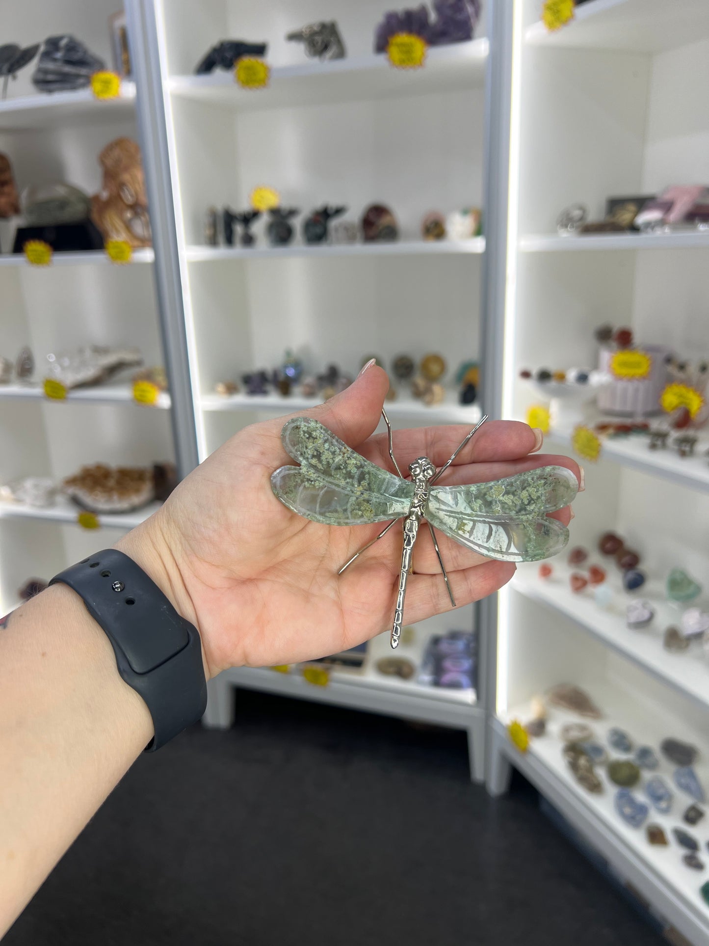 Moss Agate Dragonfly
