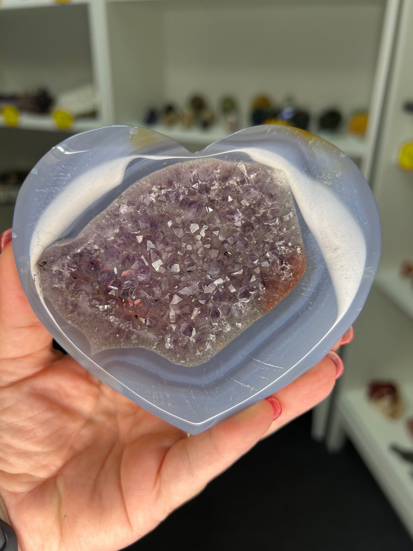 Amethyst x Agate Heart