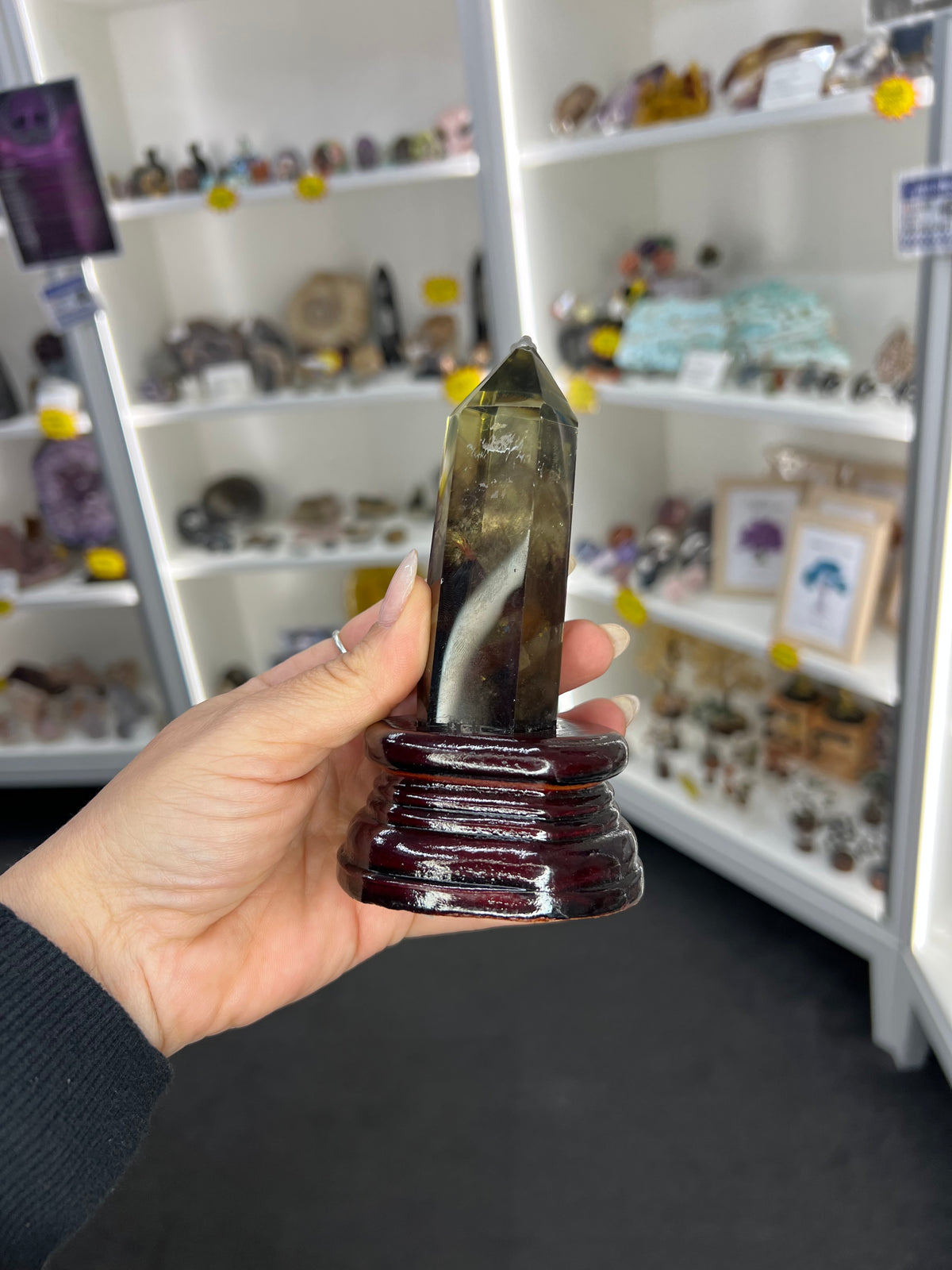 Smoky Citrine Tower on Stand