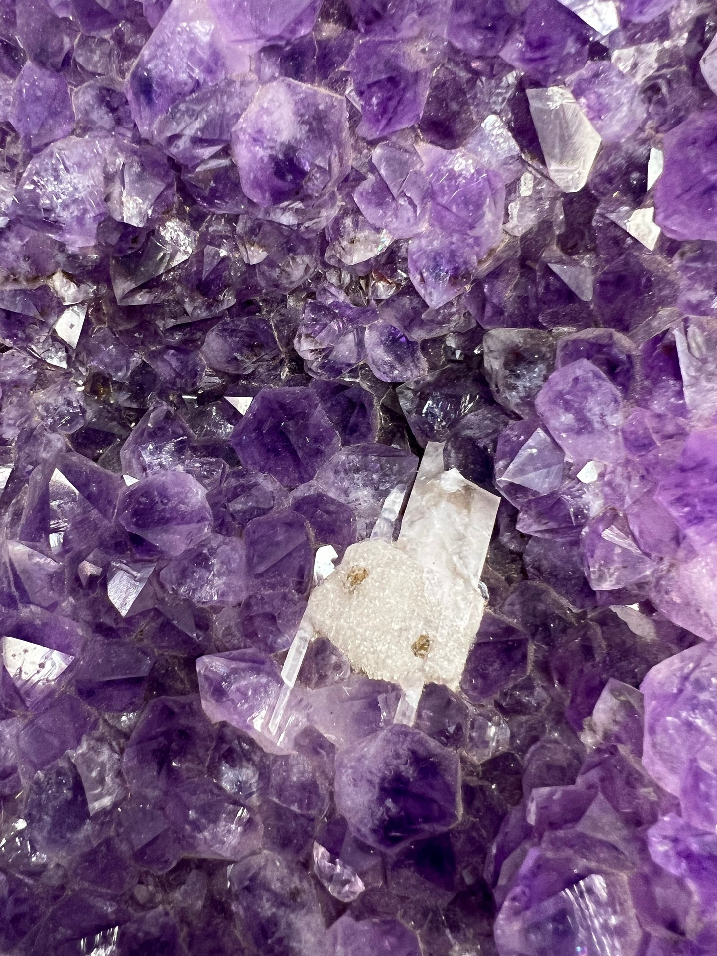 Amethyst Cluster with Calcite