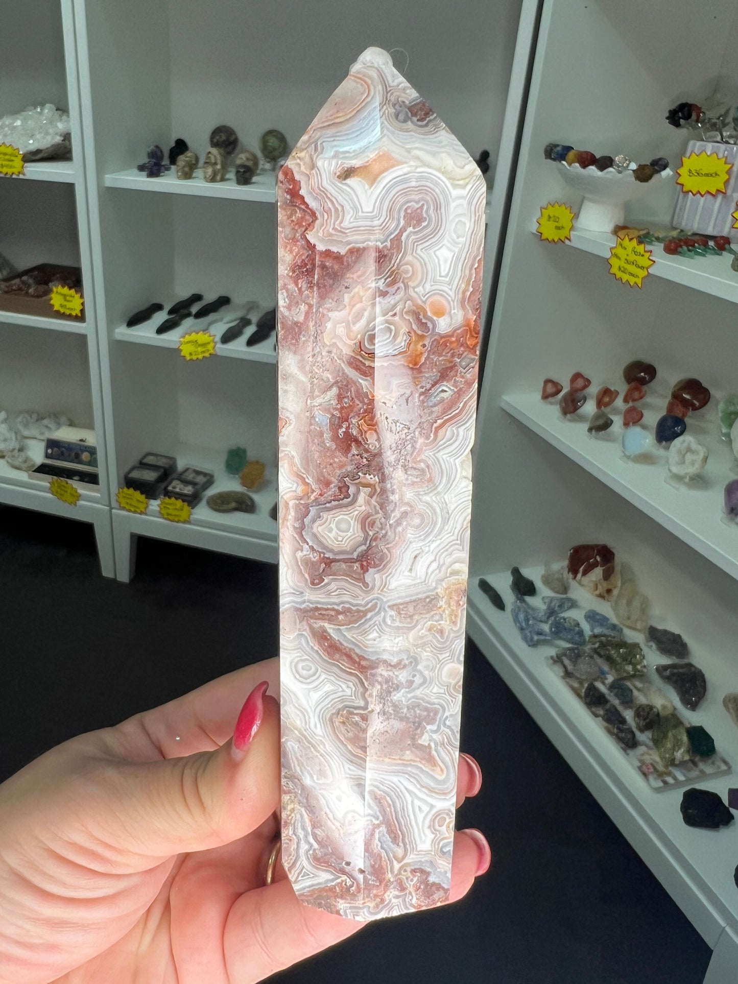 Mexican Lace Agate Tower