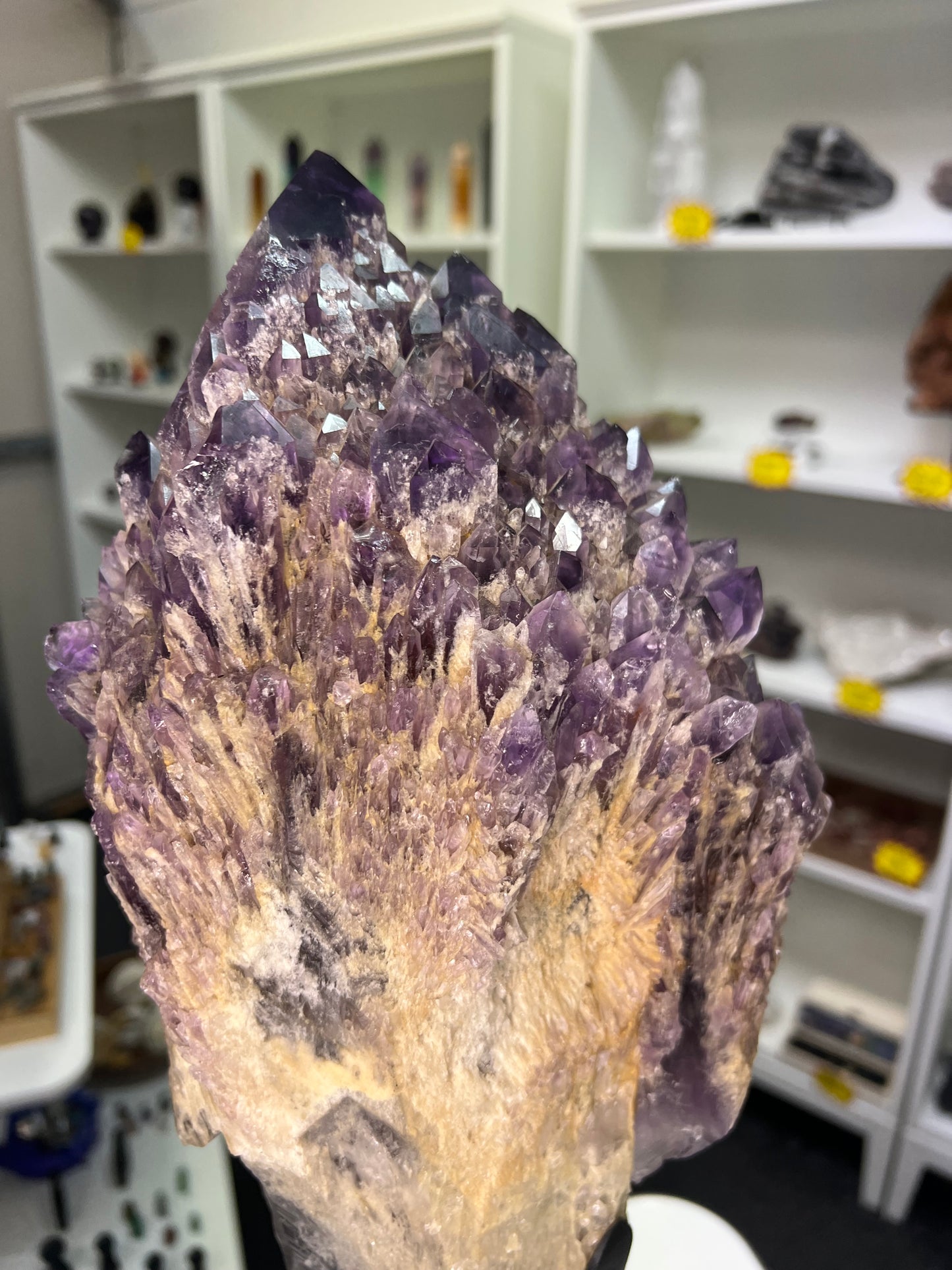 Amethyst on Metal Stand