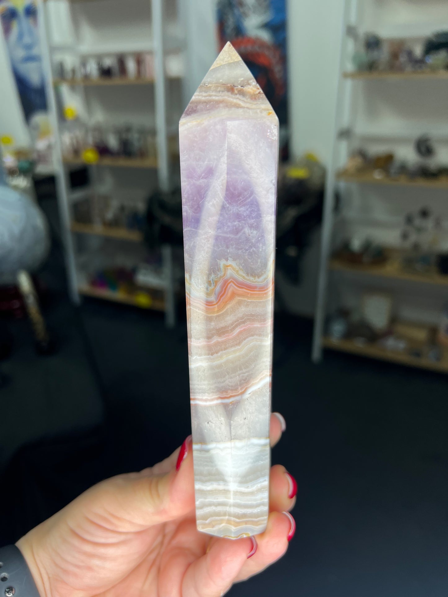 Amethyst x Mexican Lace Agate Tower