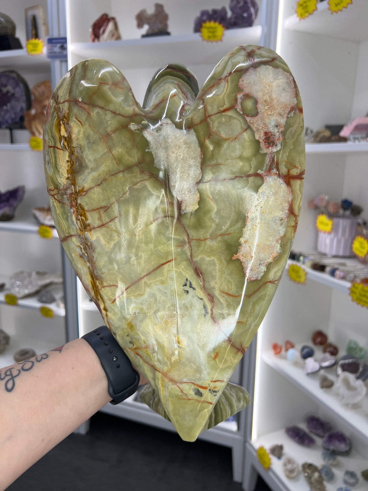 Huge Green Onyx Angel