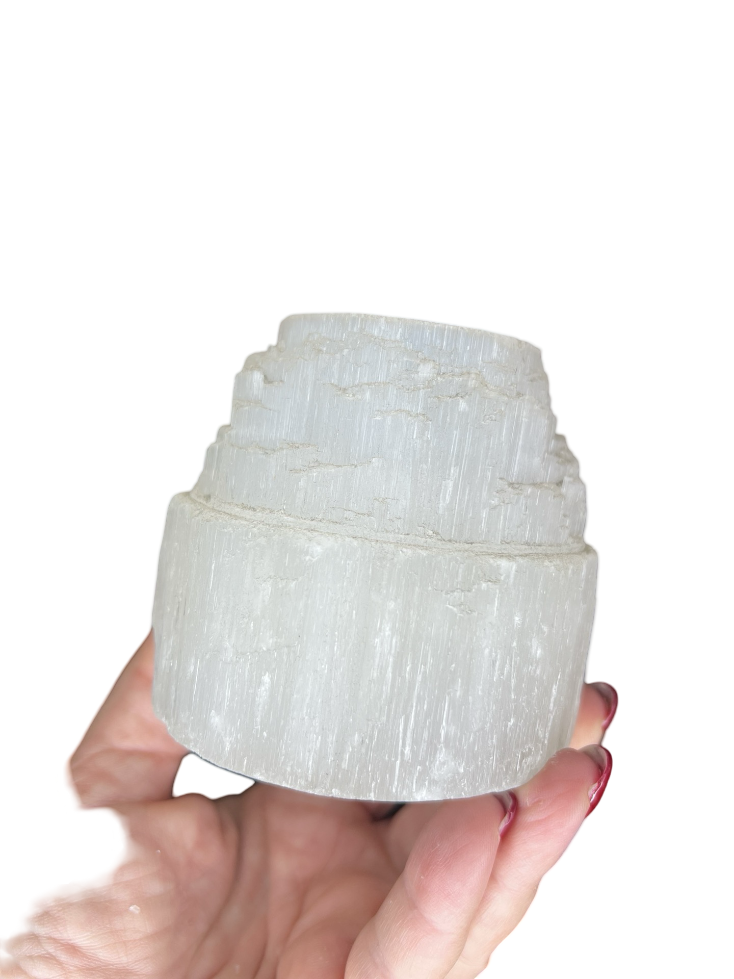 Selenite Candle Holder