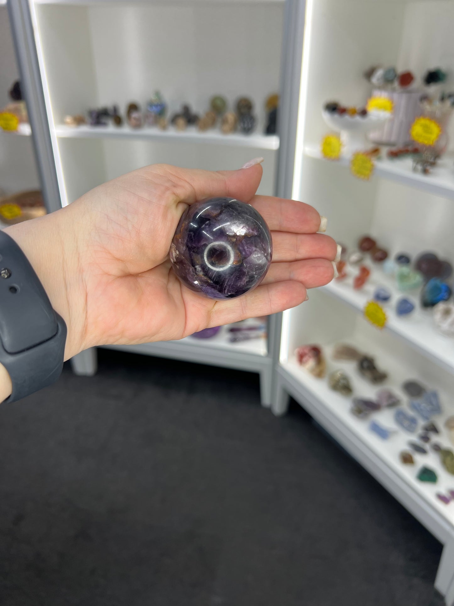 Purple Mica Sphere with Stand