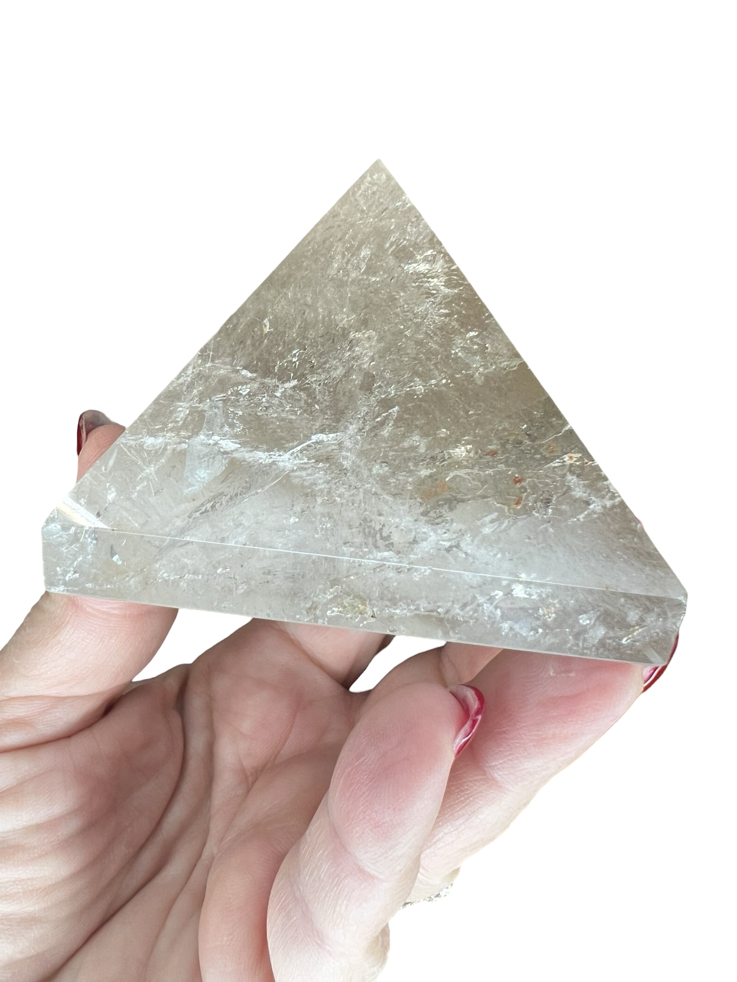 Smoky Quartz Pyramid Carving