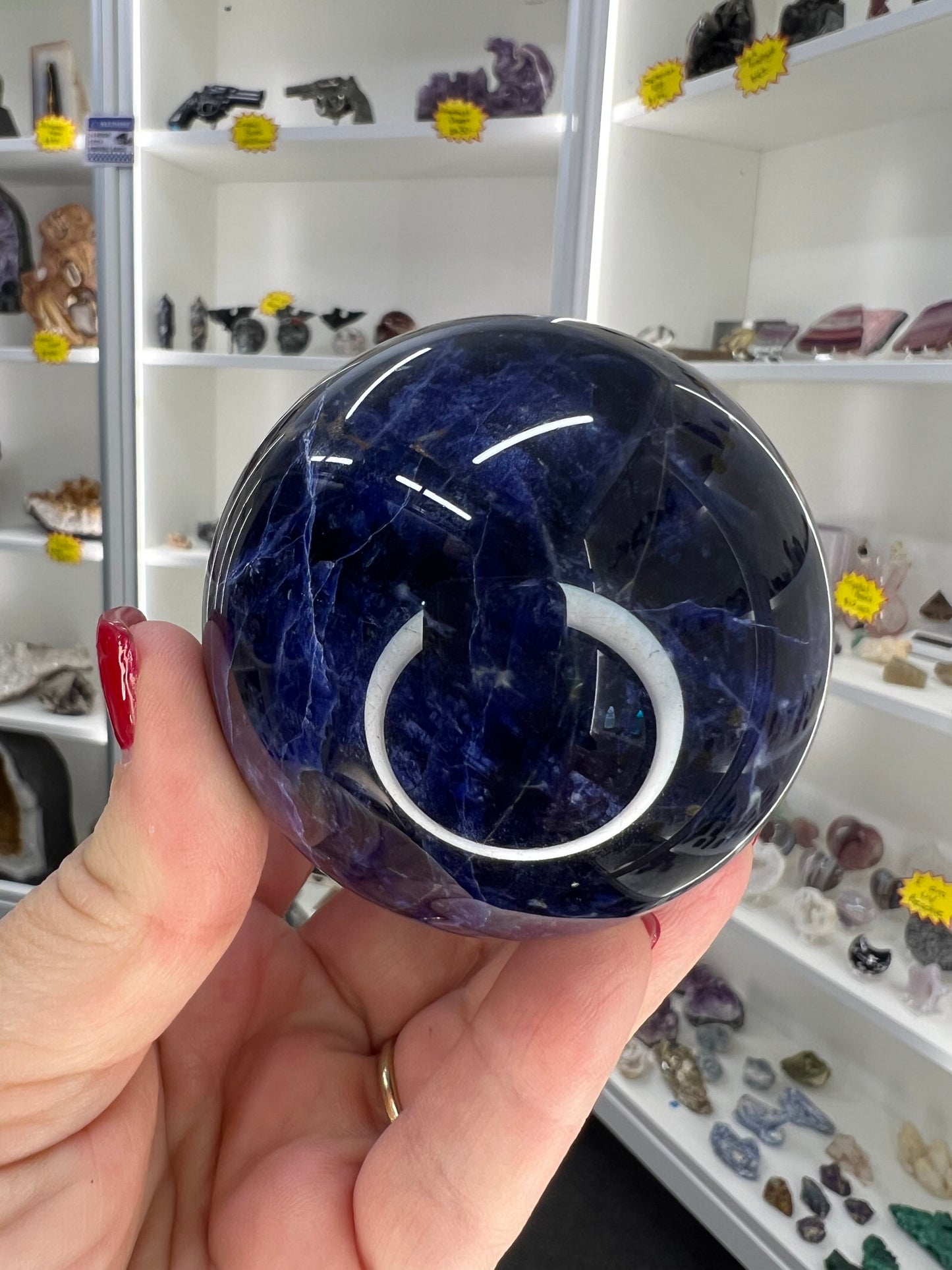 Sodalite Sphere with Stand