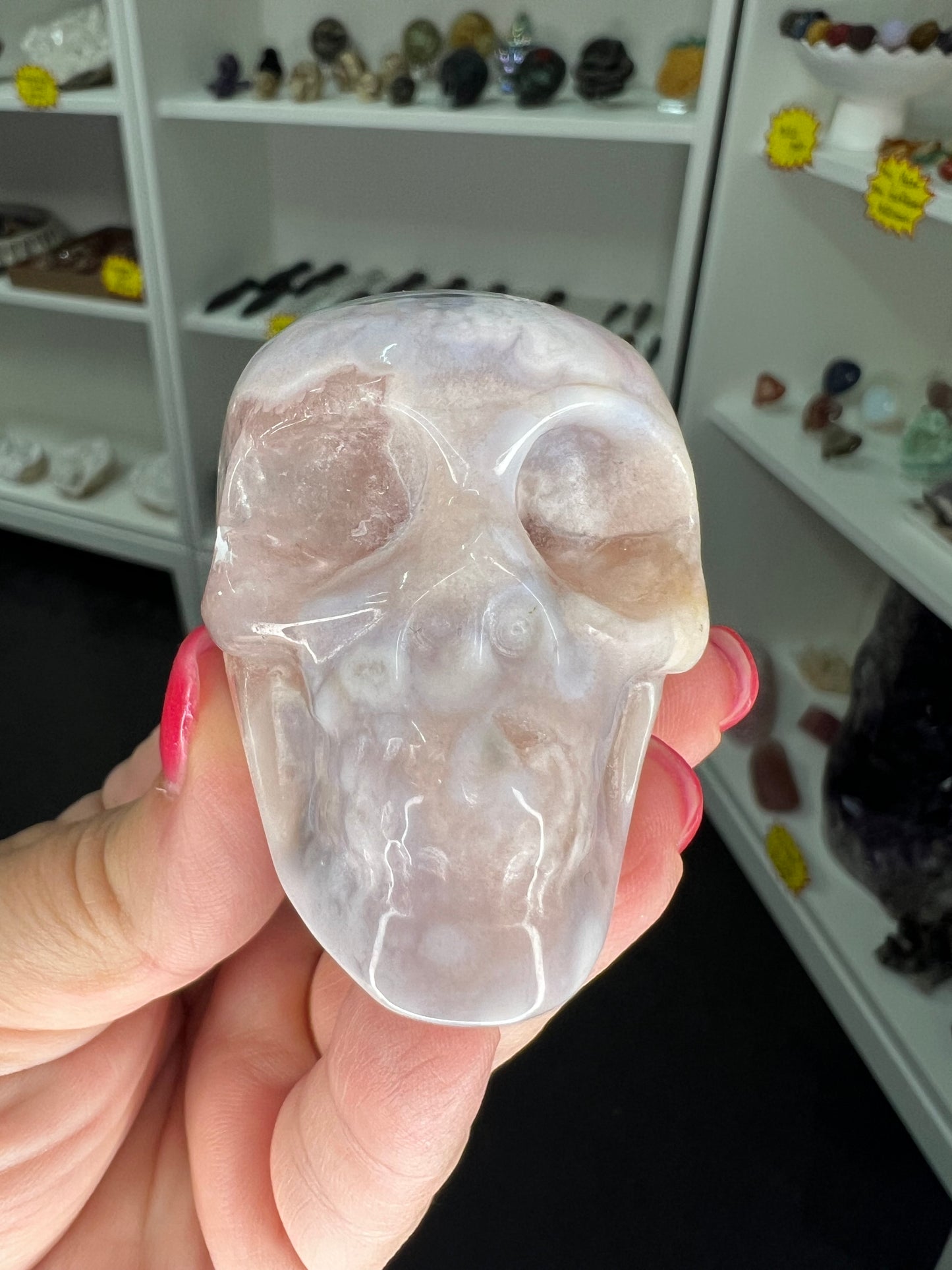 Flower Agate Skull
