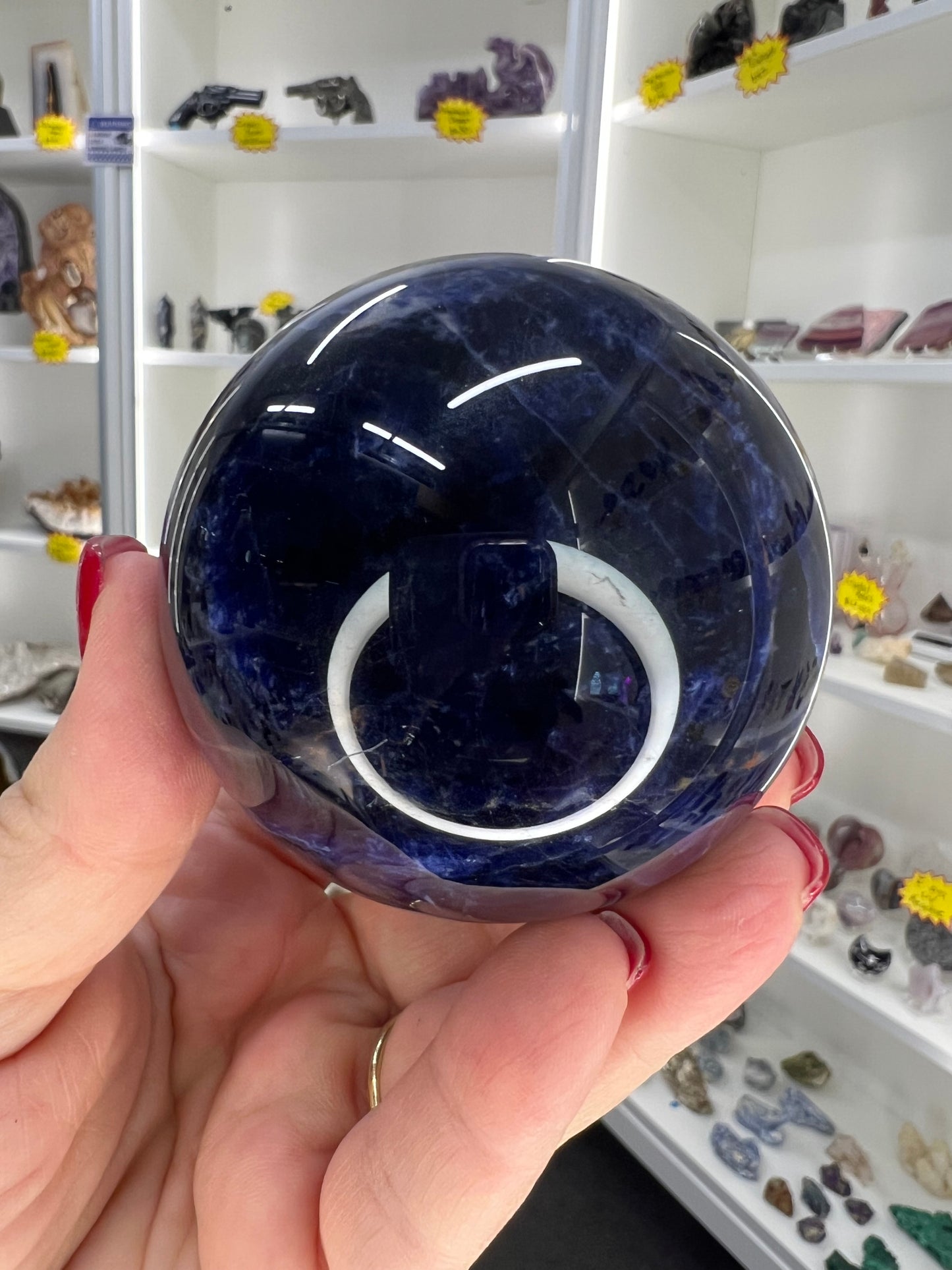 Sodalite Sphere with Stand