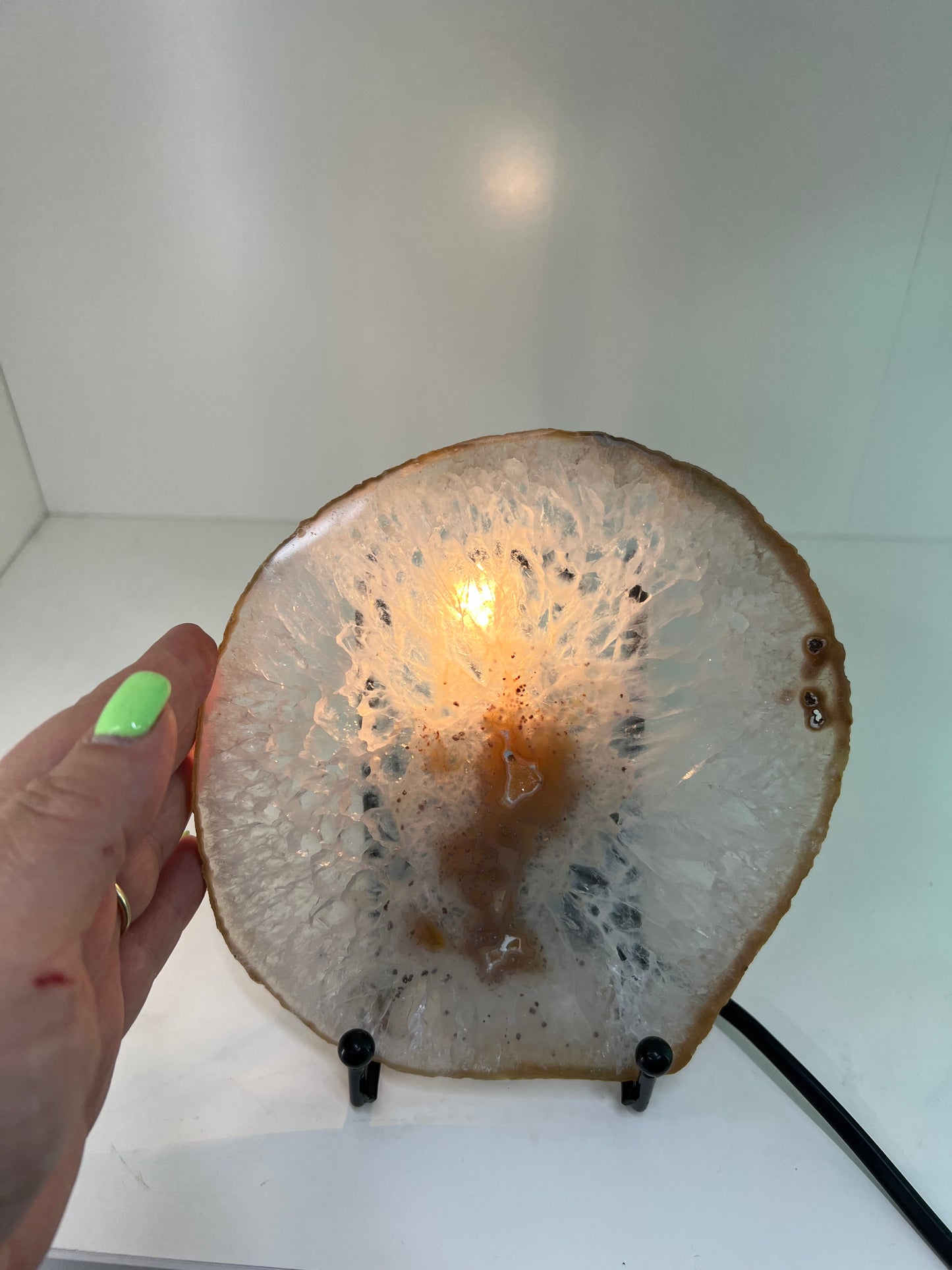 Agate Slice Lamp
