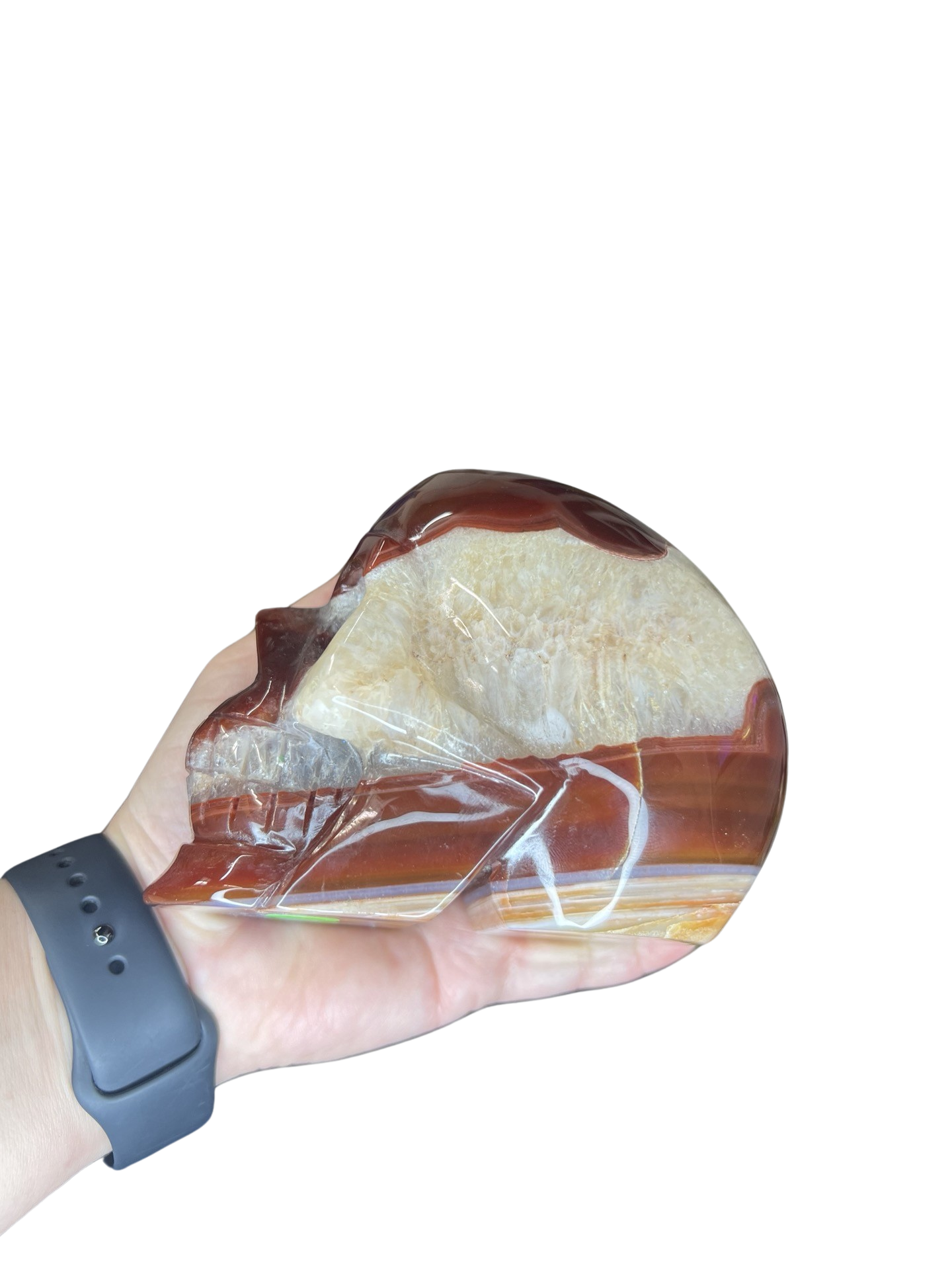 Carnelian Skull Carving