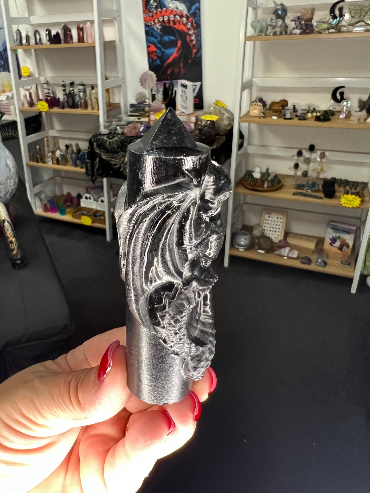 Black Obsidian Dragon on Point
