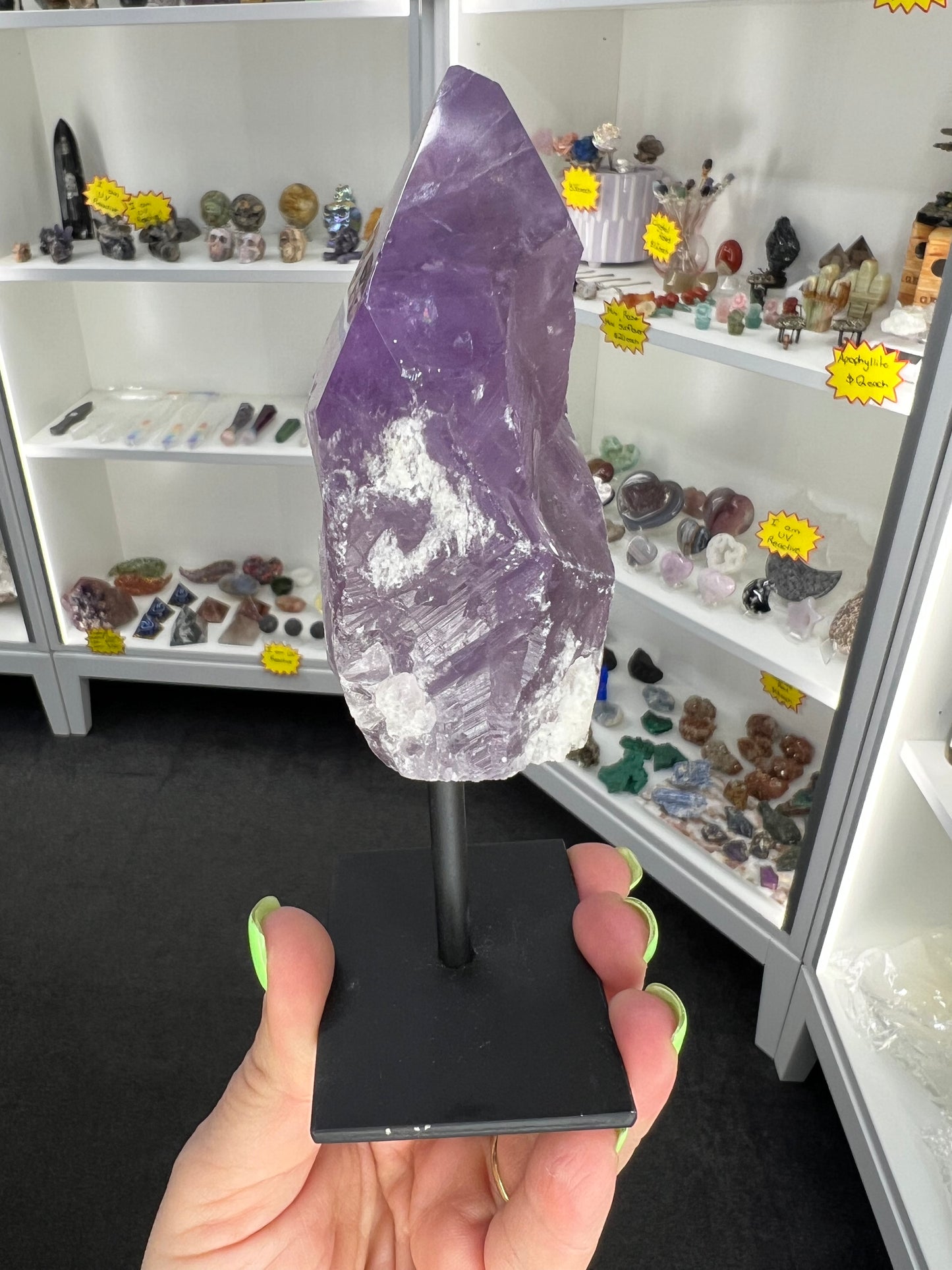 Amethyst Point on Stand