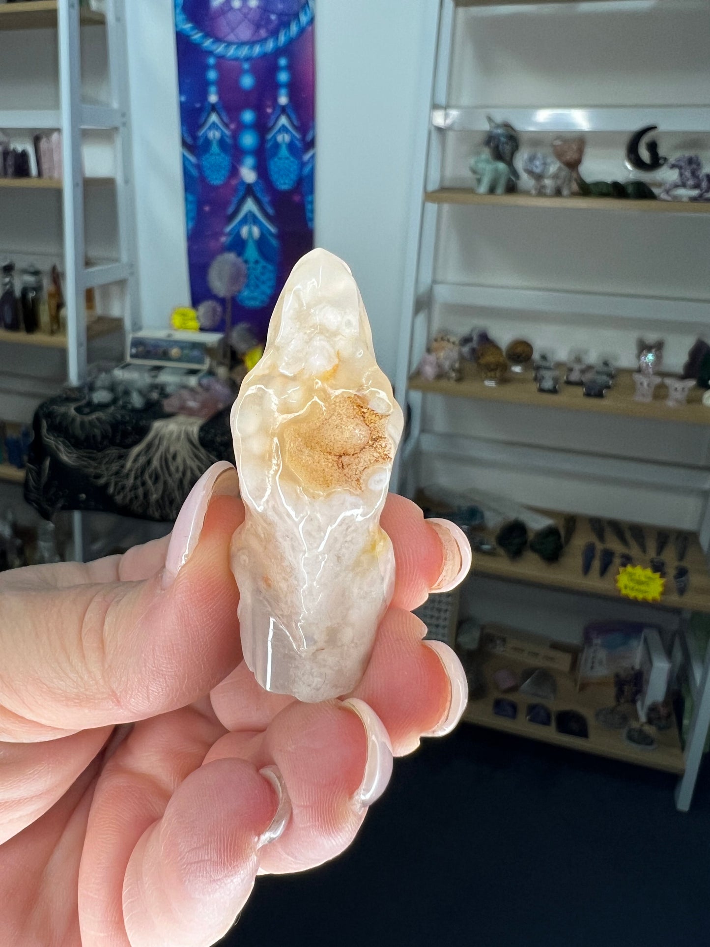 Flower Agate Dinosaur Head