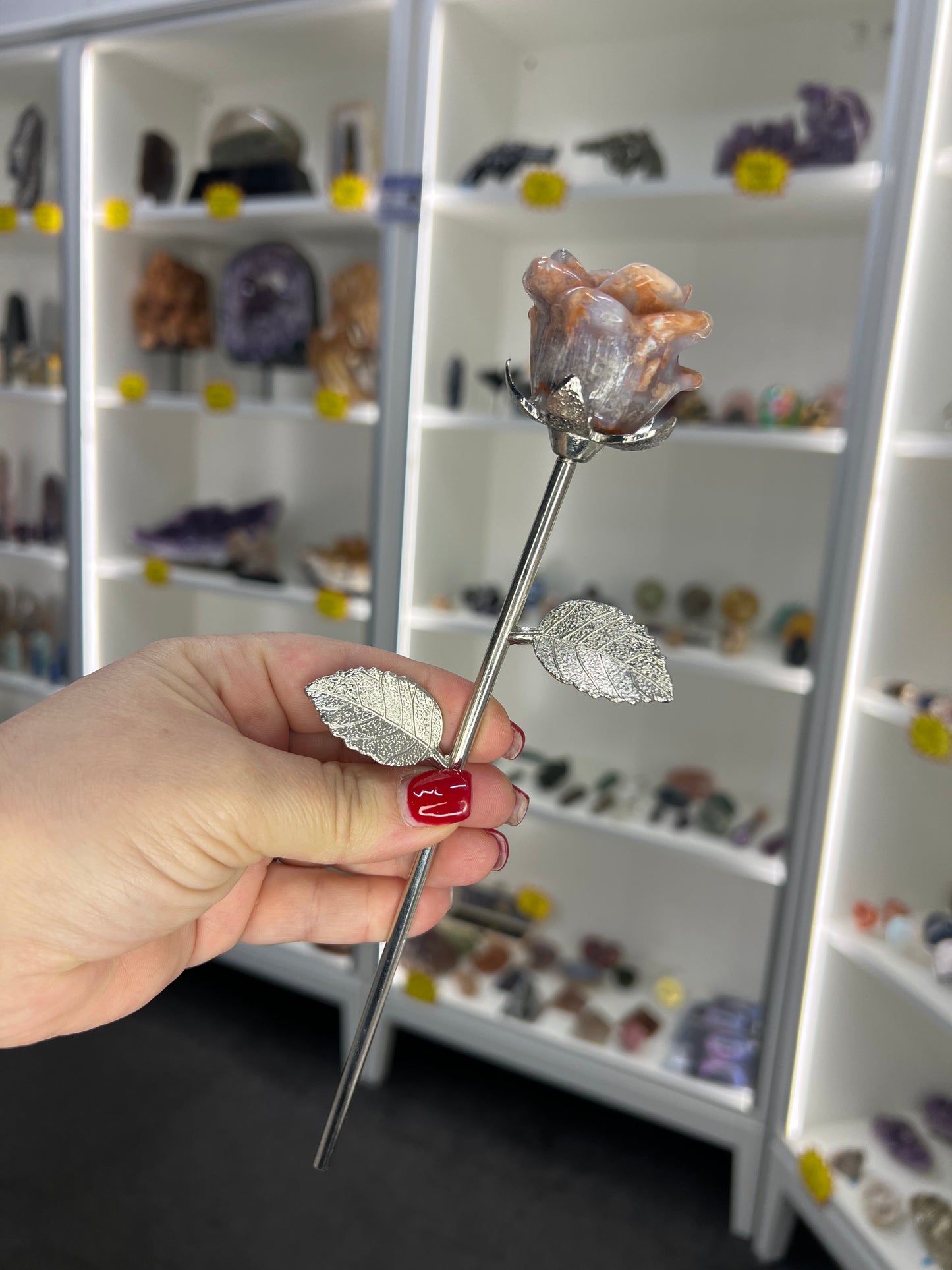 Pink Agate Forever Rose