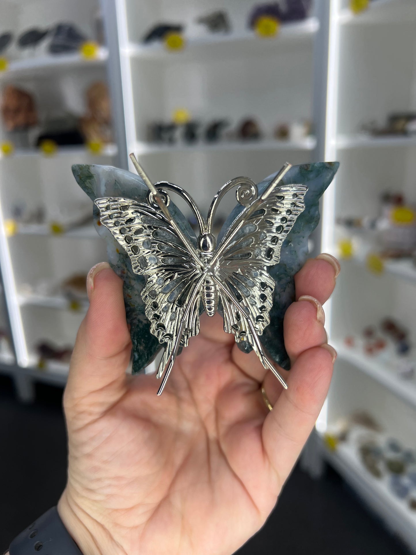 Moss Agate Butterfly