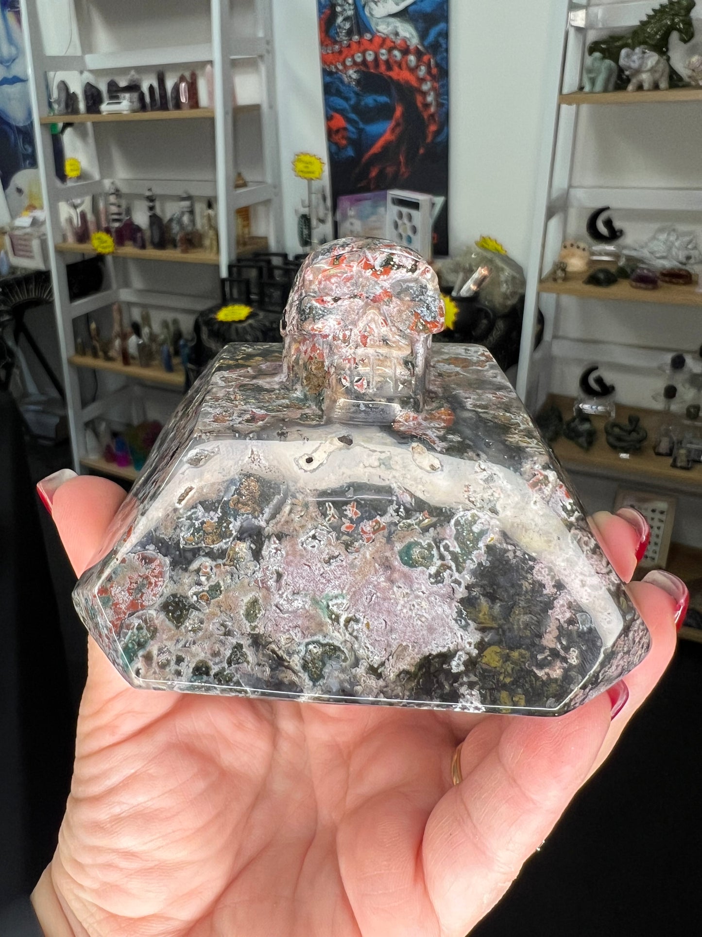 Ocean Jasper Skull on Slab
