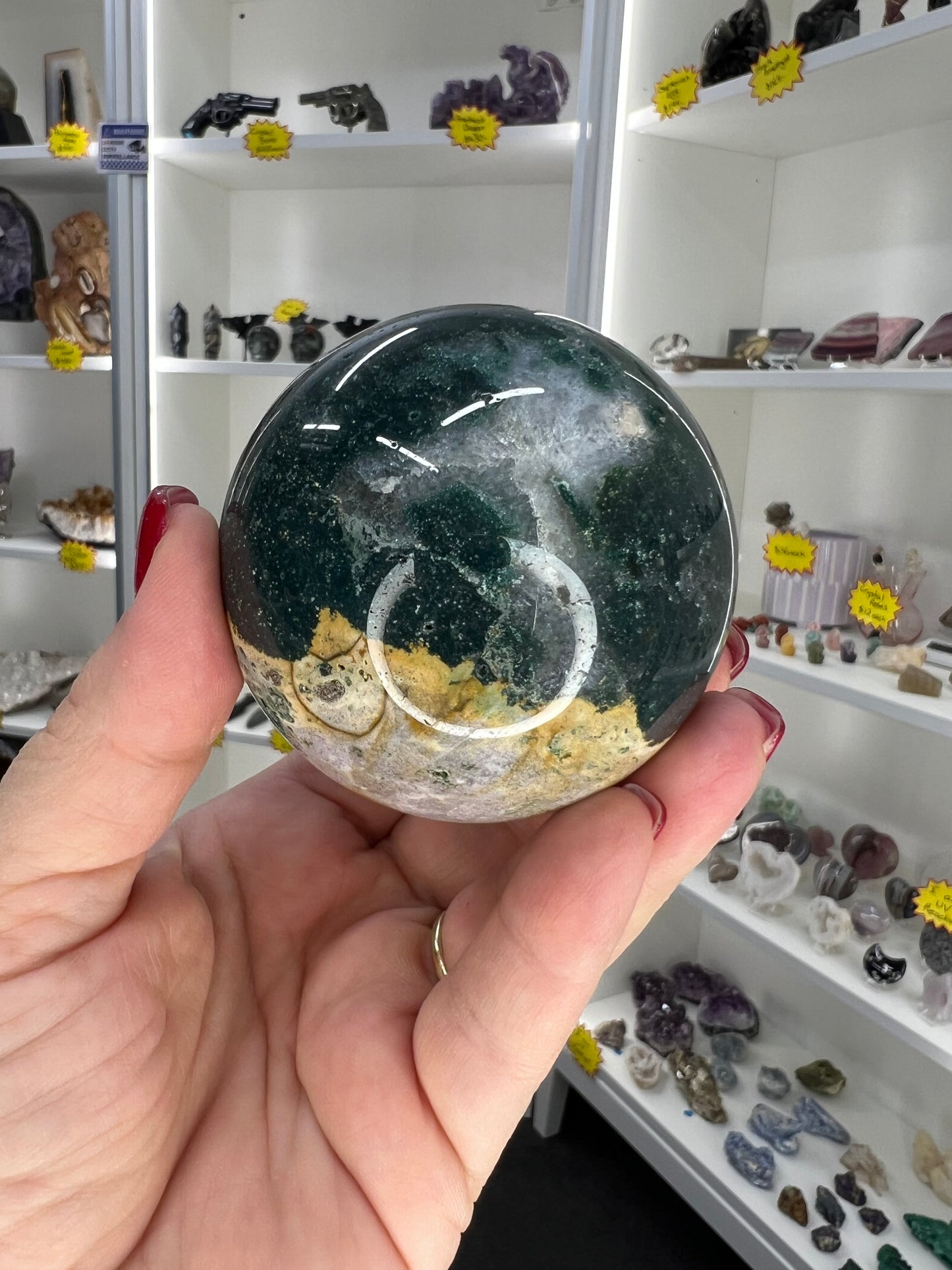 Ocean Jasper Sphere with Stand
